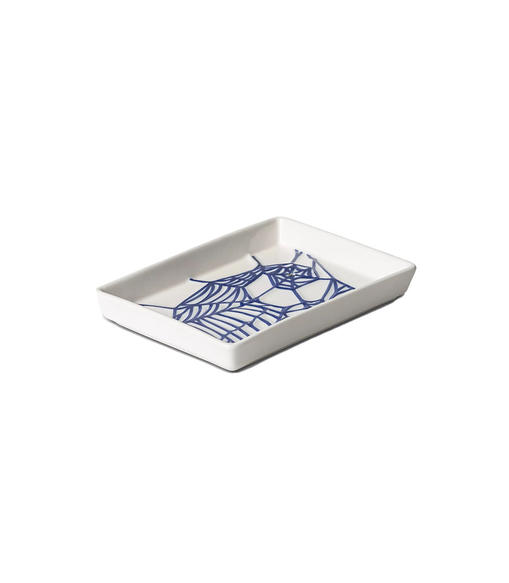 Theory and Practice Incense Tray - White / Blue