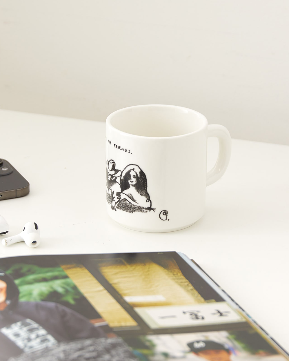 Pepe friends Mug - White / Black