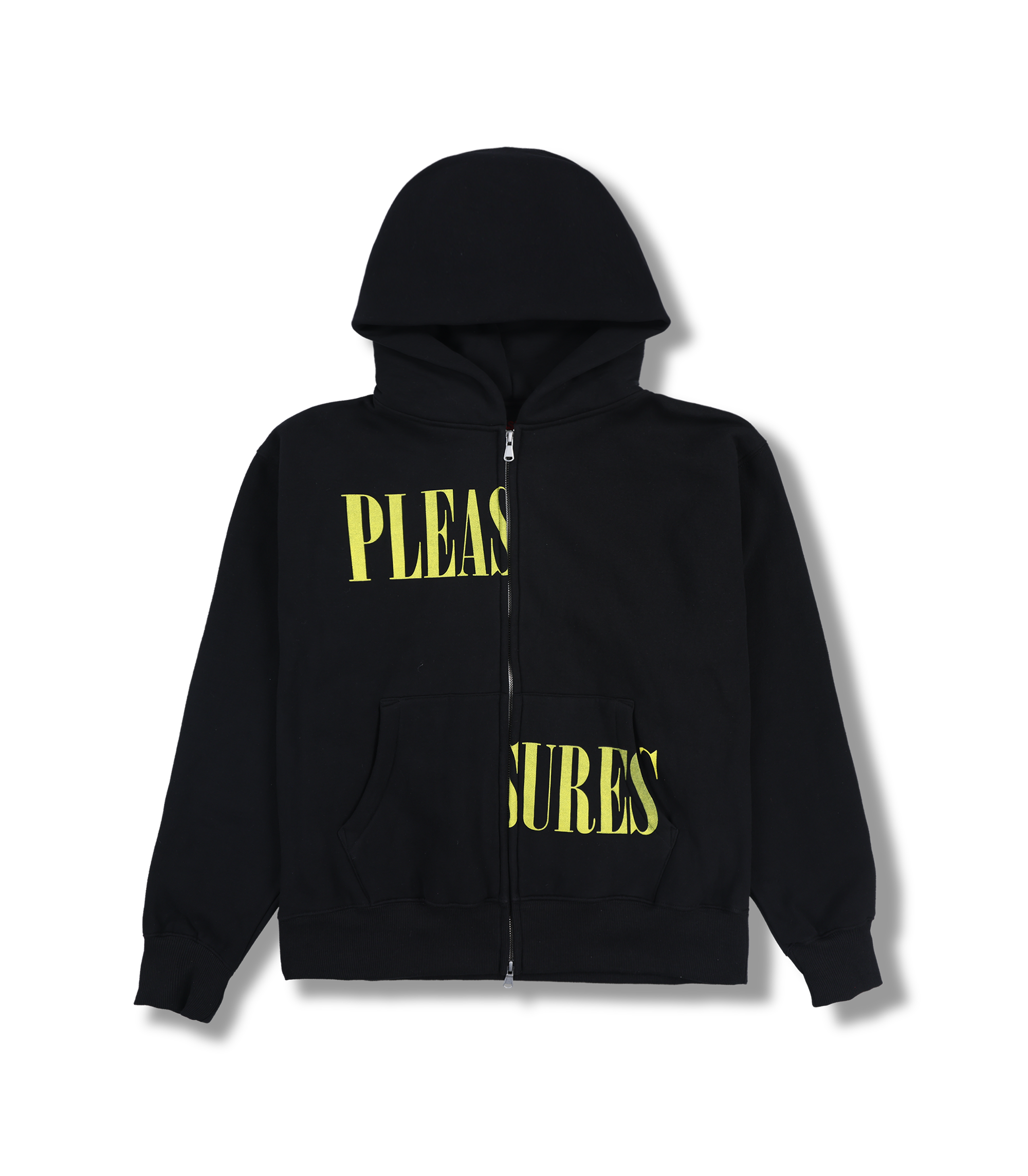 Split Zip Hoodie - Black