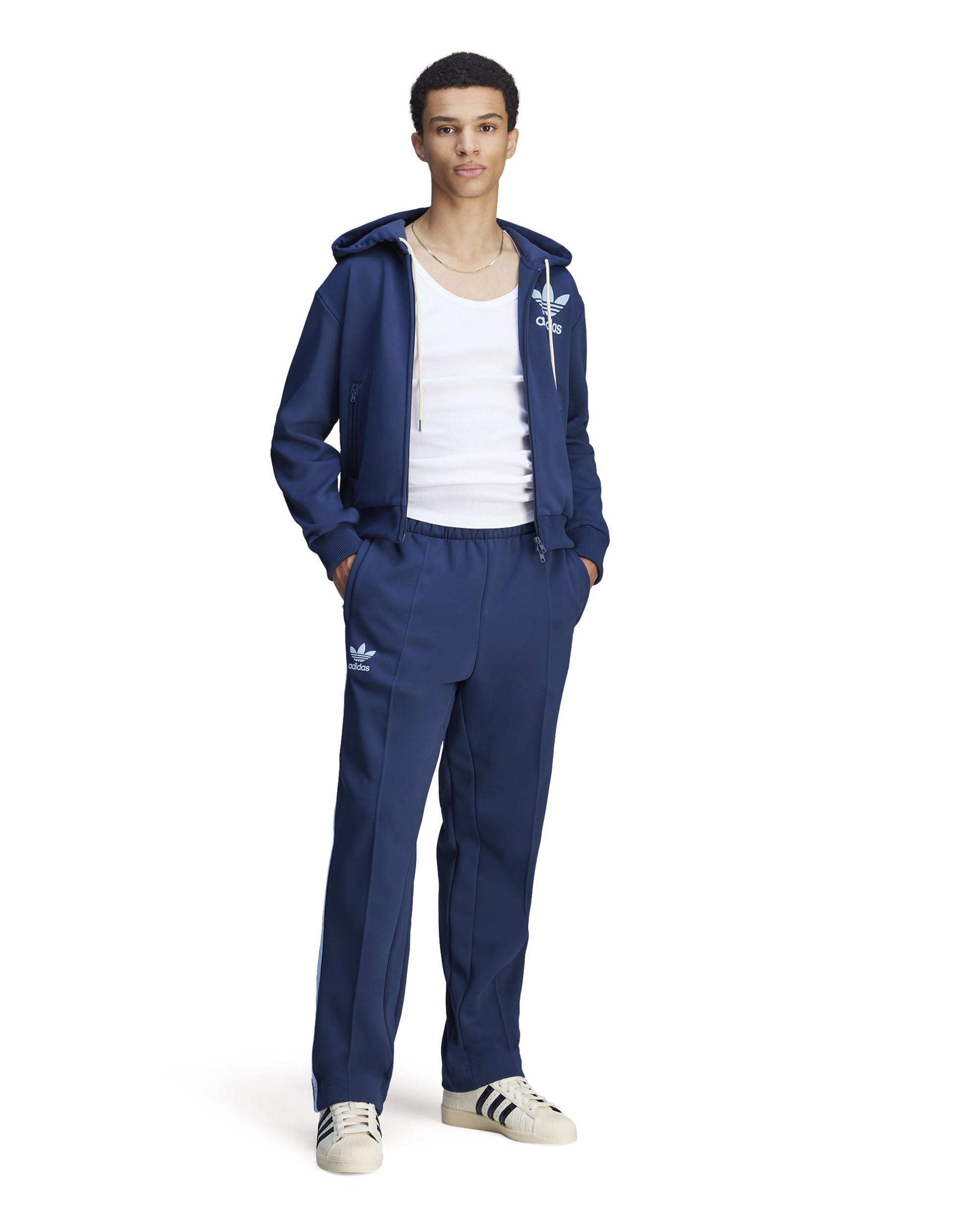 Wales Bonner Track Hoodie - Collegiate Navy