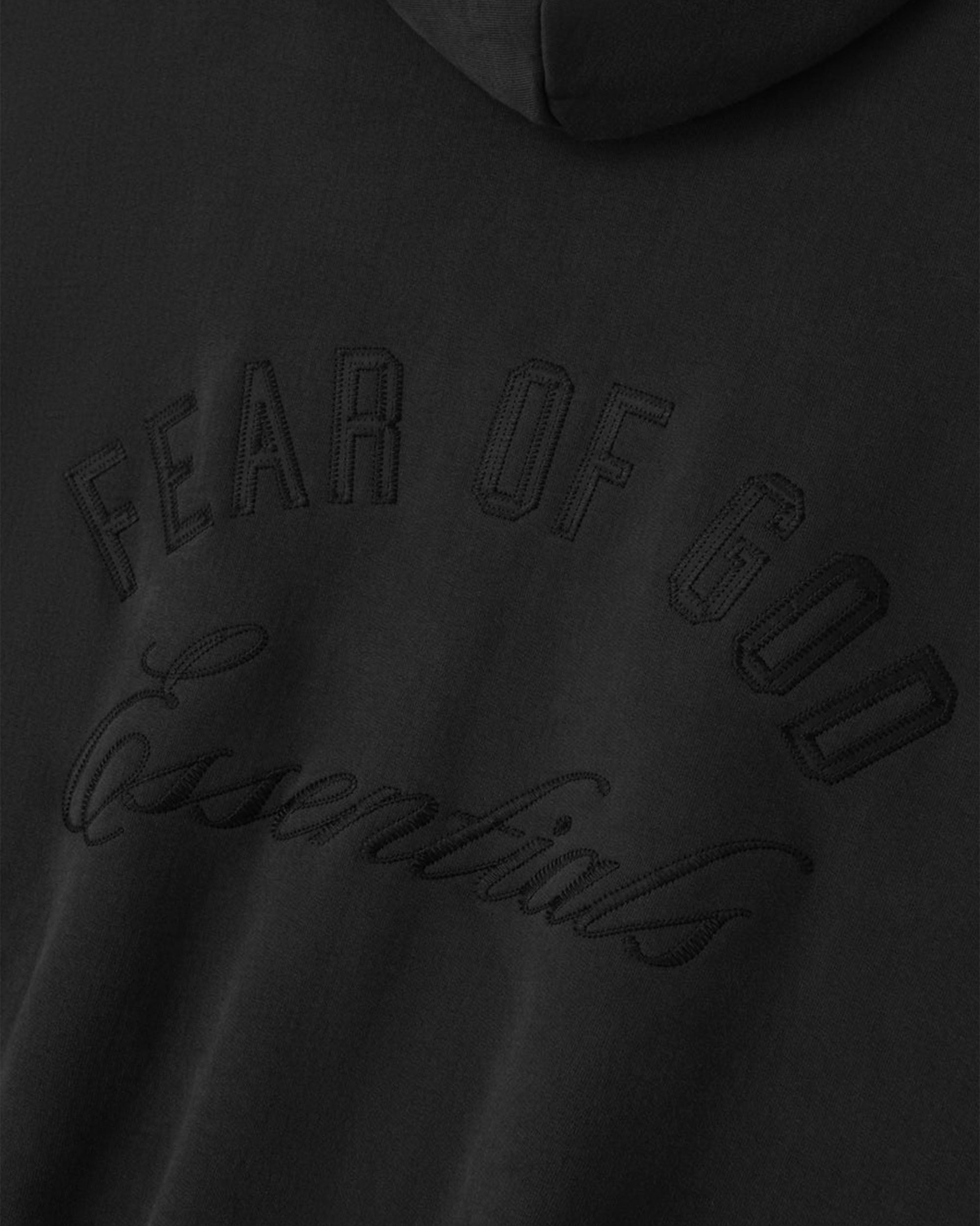 Classic Full Zip-Up Hoodie - Vintage Black