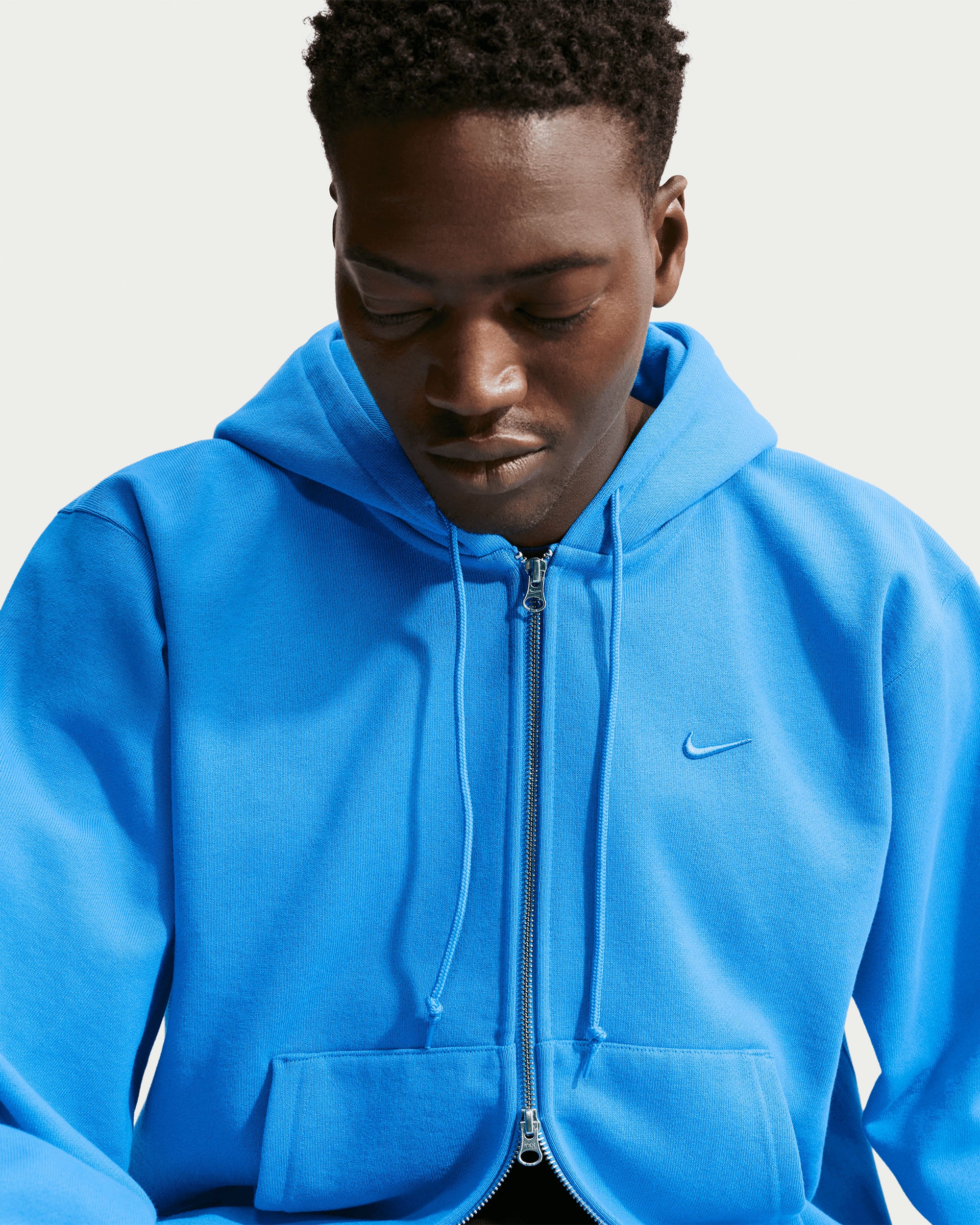 NRG NK 560 Fleece Full-Zip Hoodie - Lt Photo Blue