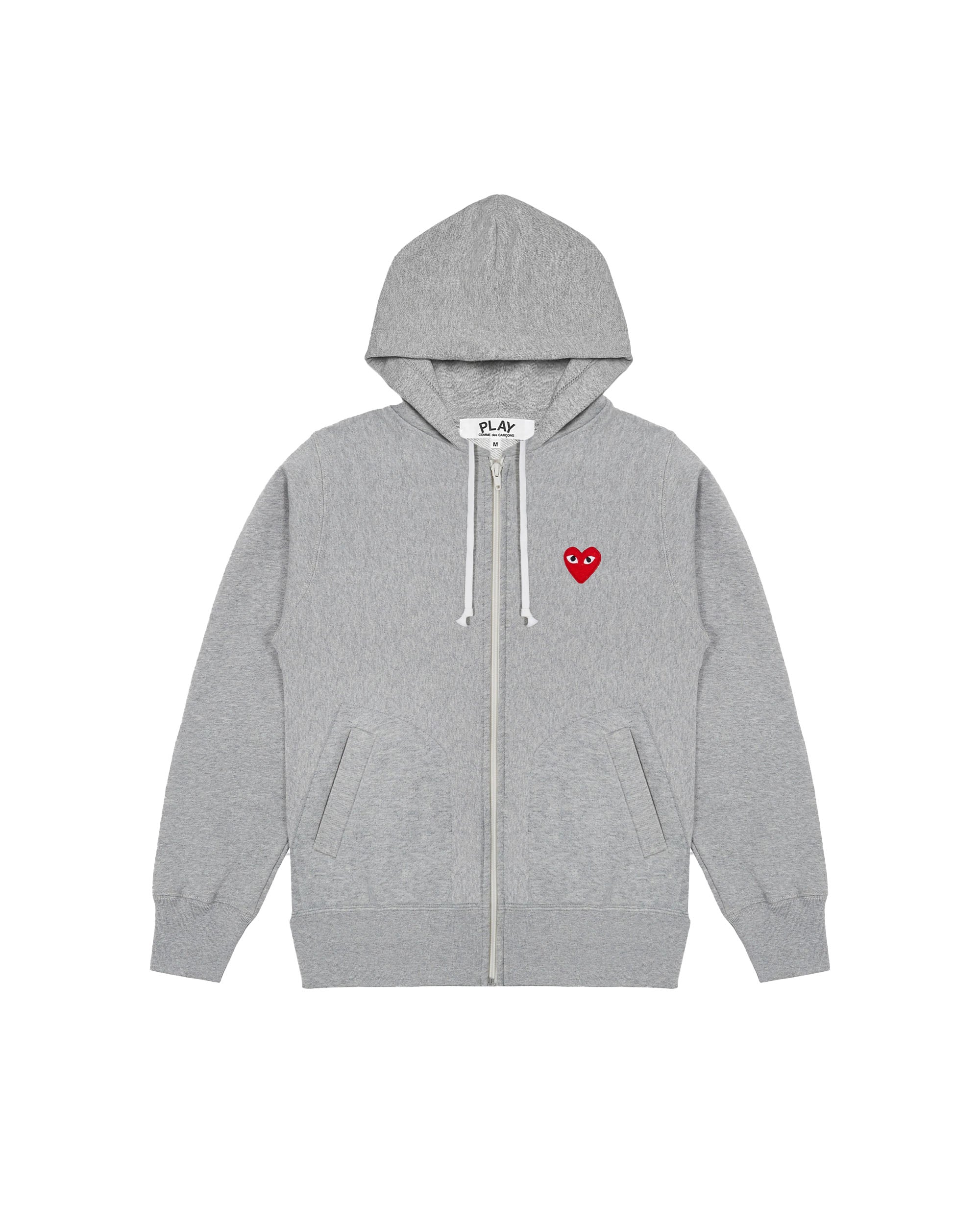 Heart Logo Zip Hoodie - Grey / Red – HIGHS AND LOWS