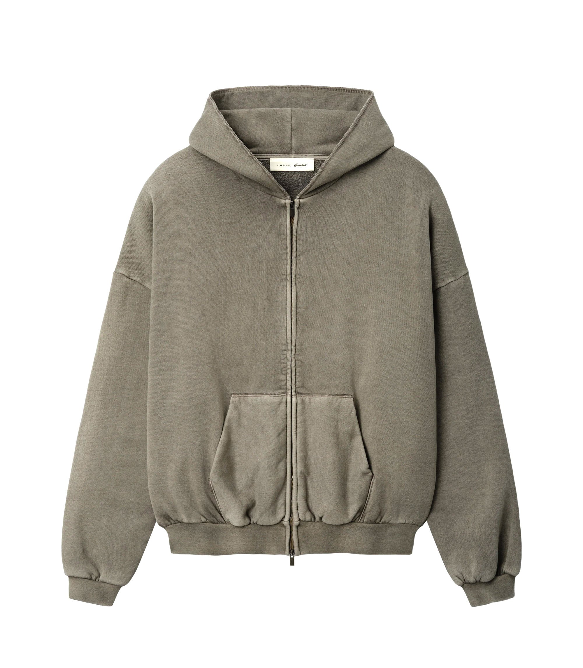 90's Zip-Up Hoodie - Washed Seal