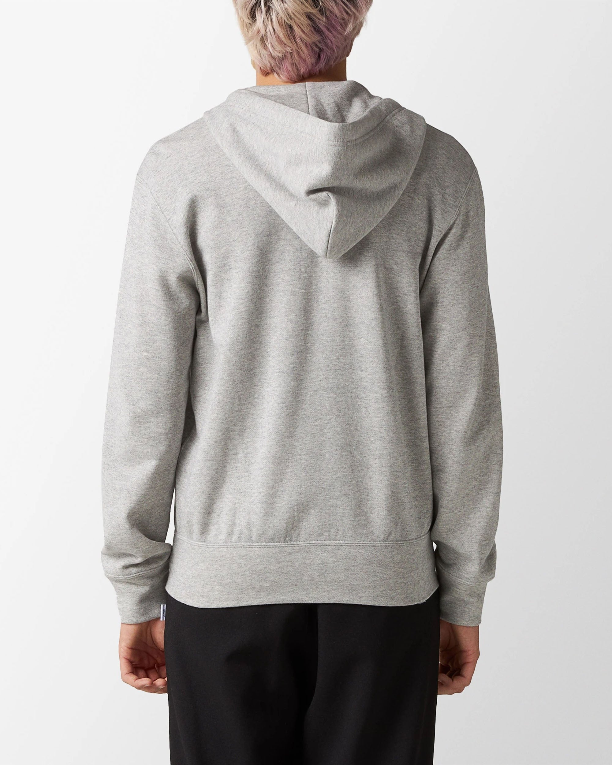 Heart Logo Zip Hoodie - Grey / Red