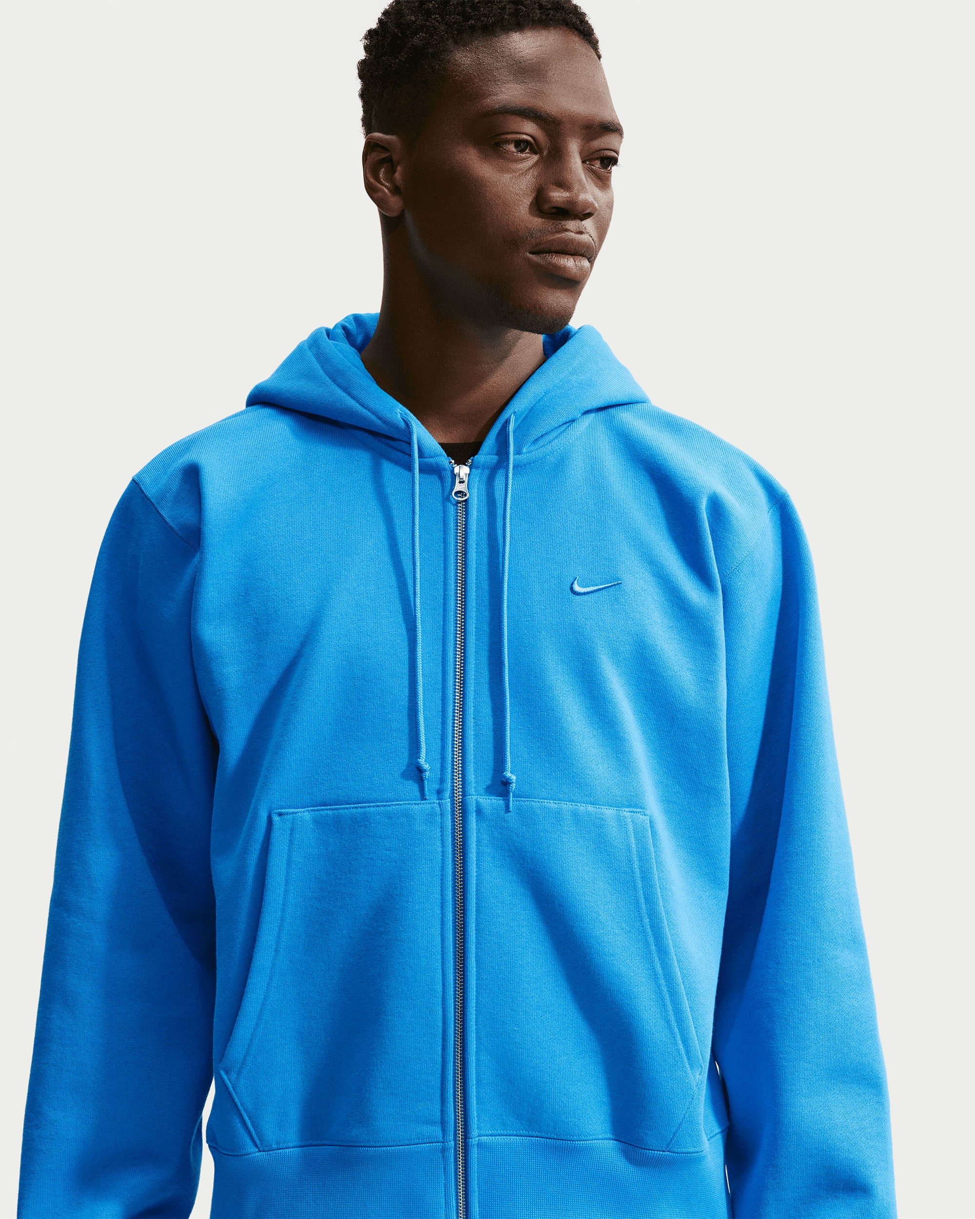 NRG NK 560 Fleece Full-Zip Hoodie - Lt Photo Blue