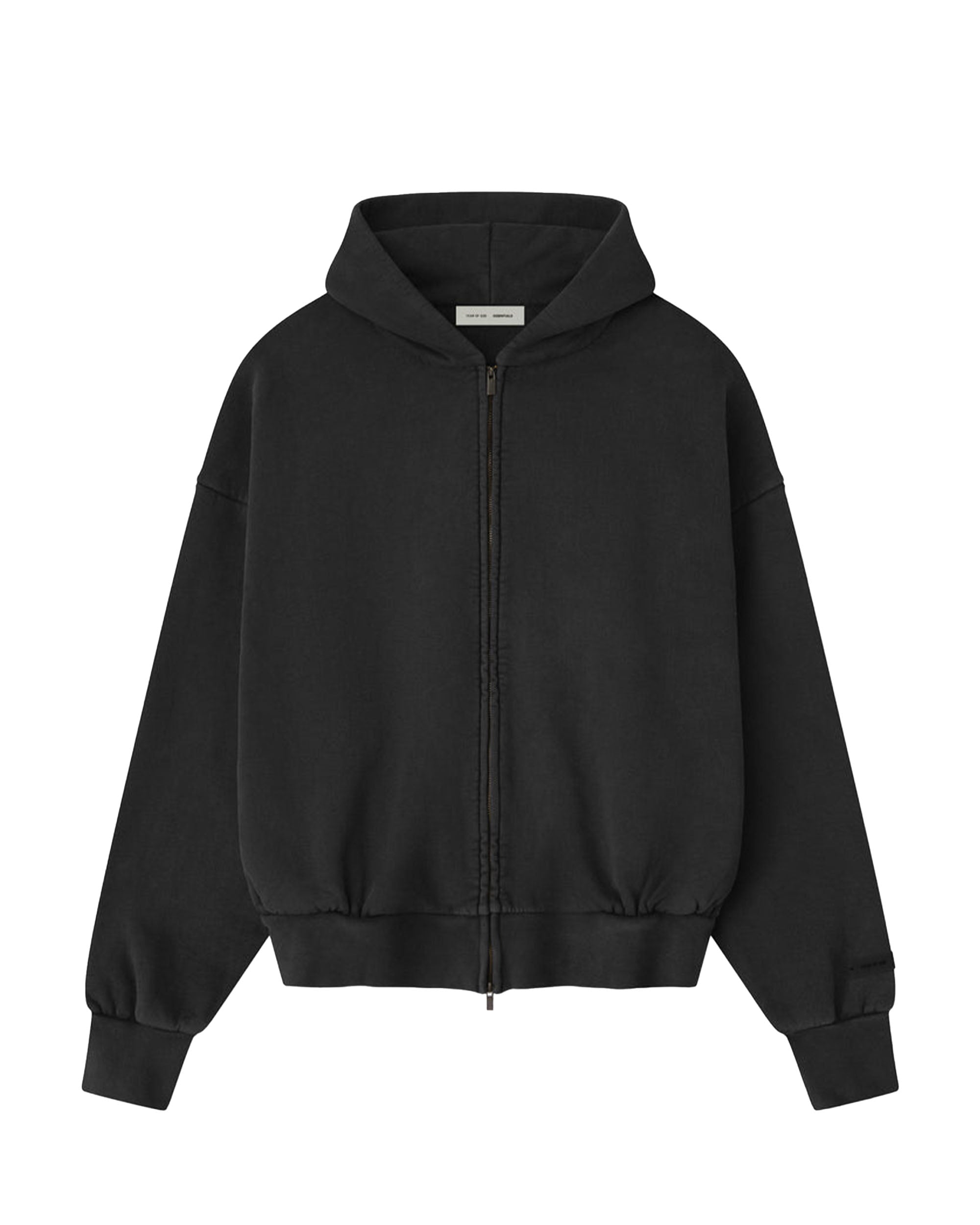 Classic Full Zip-Up Hoodie - Vintage Black