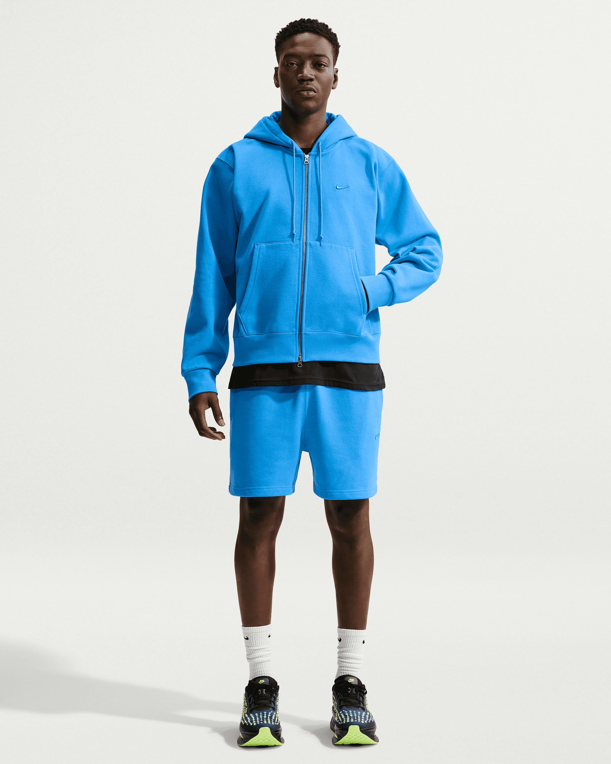 NRG NK 560 Fleece Full-Zip Hoodie - Lt Photo Blue