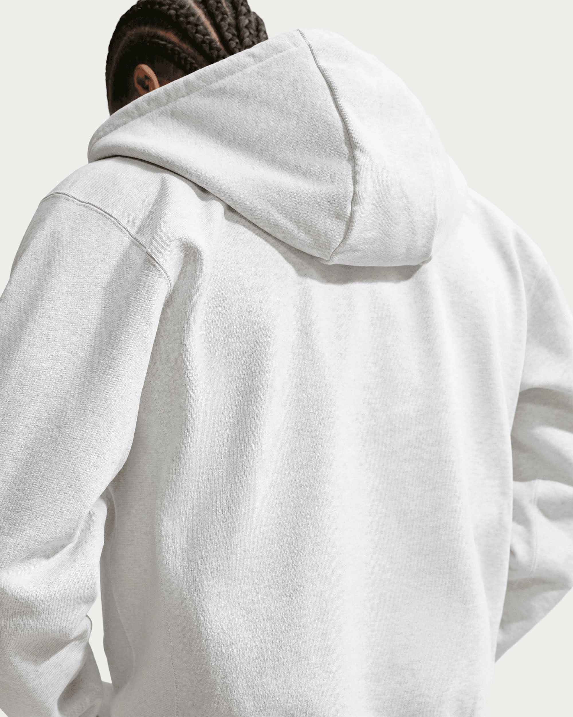 NRG NK 560 Fleece Full-Zip Hoodie - Birch Heather