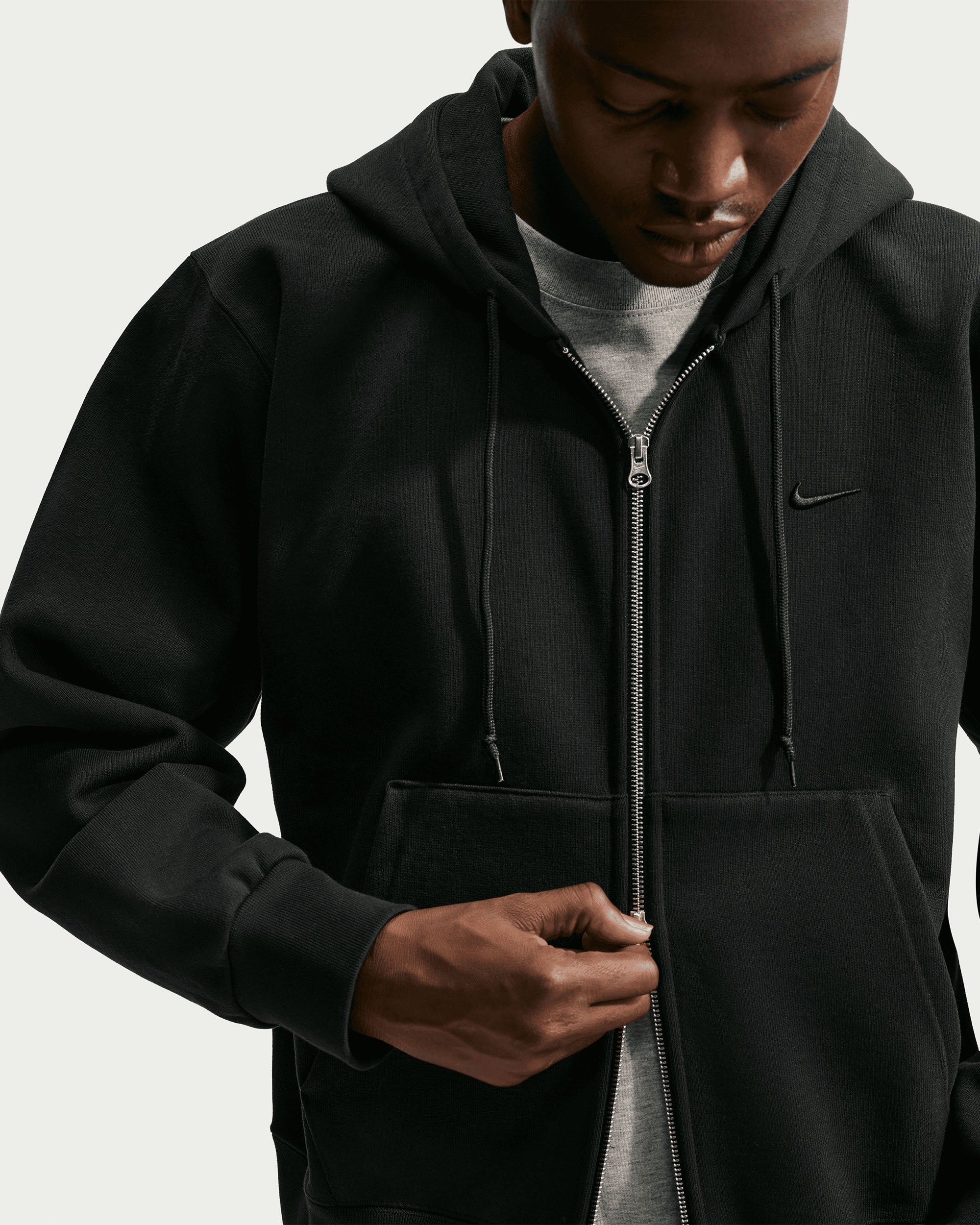 NRG NK 560 Fleece Full-Zip Hoodie - Black