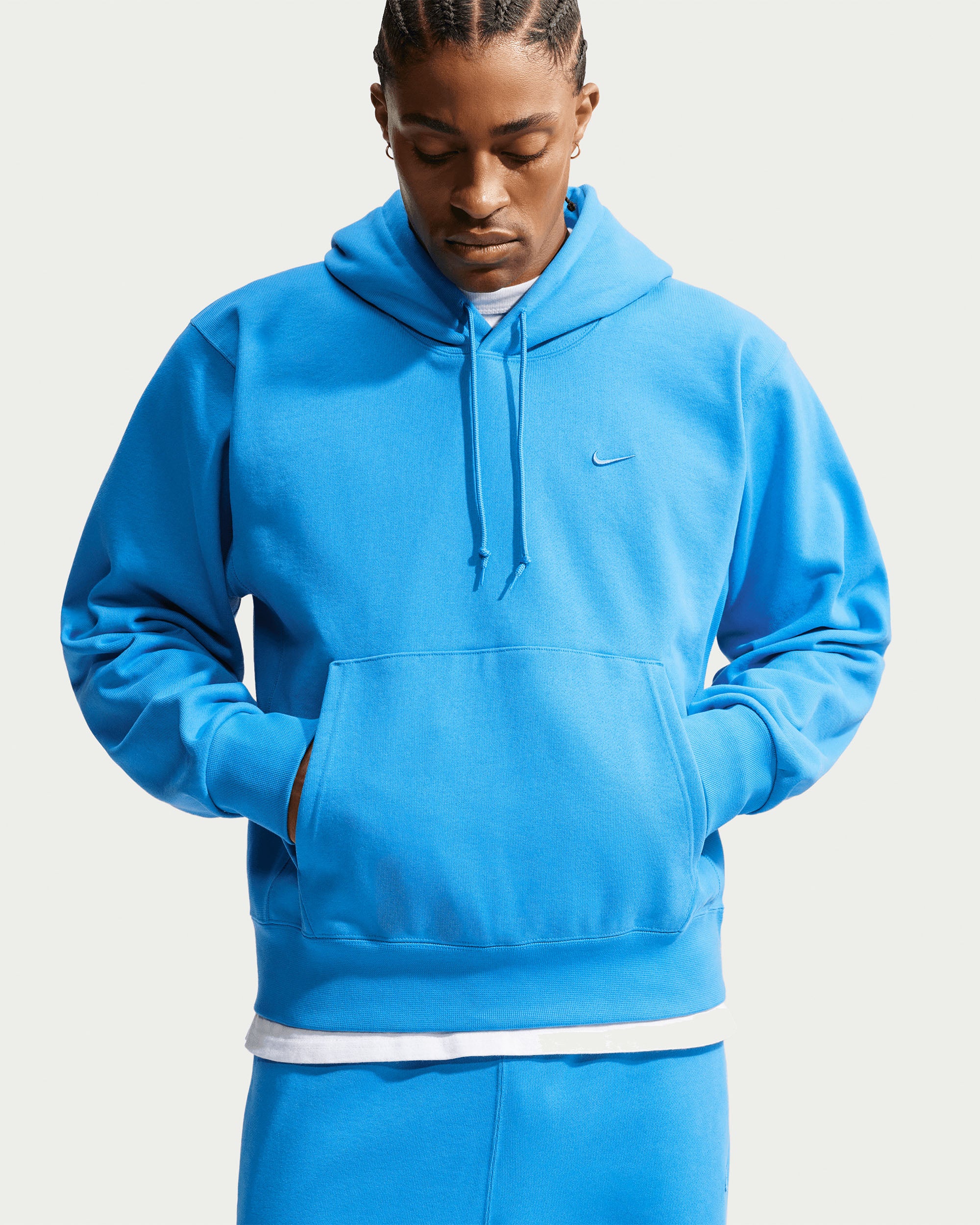 NRG NK 560 Fleece Hoodie - Lt Photo Blue