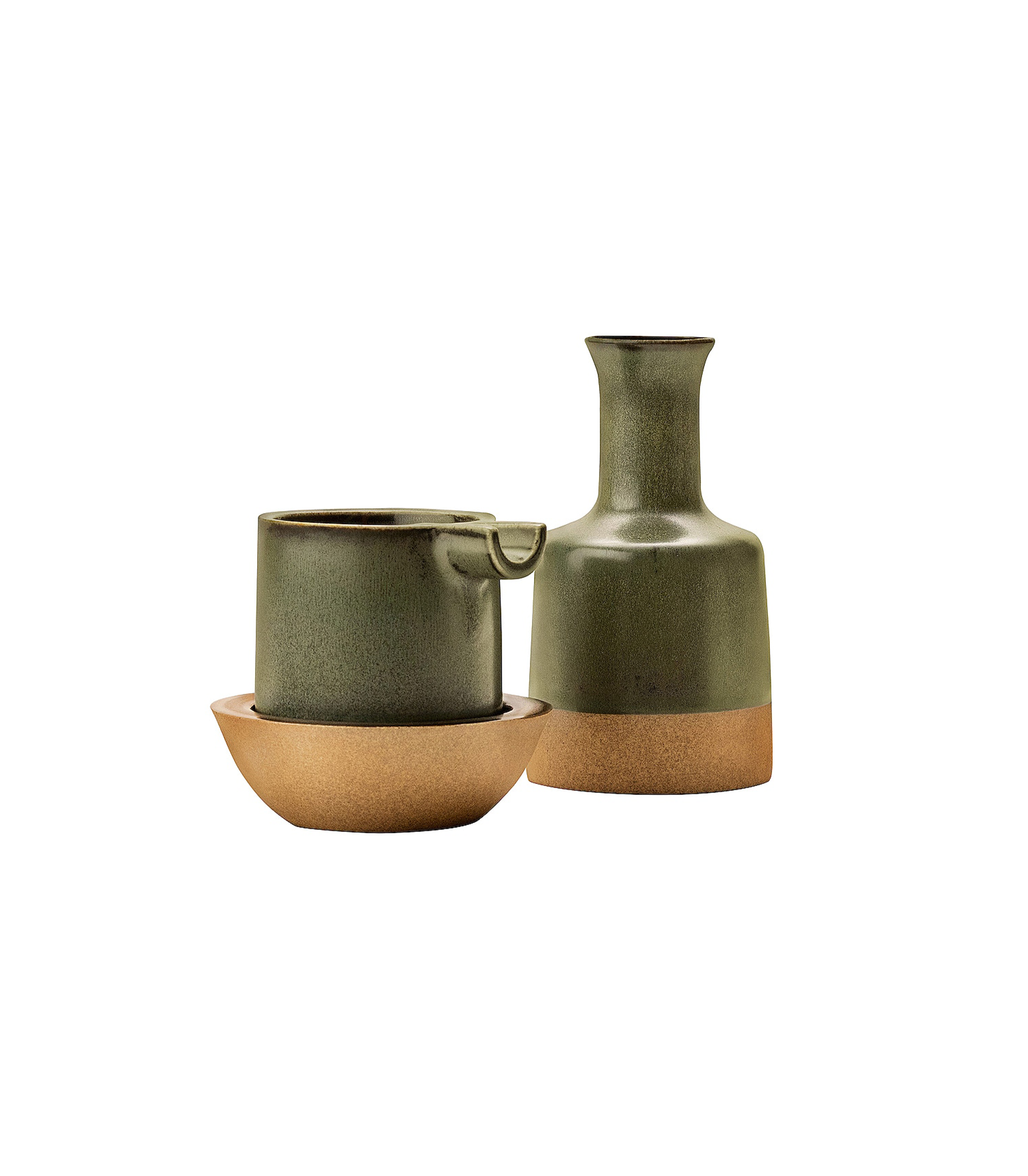 Ashtray Set - Moss - Green