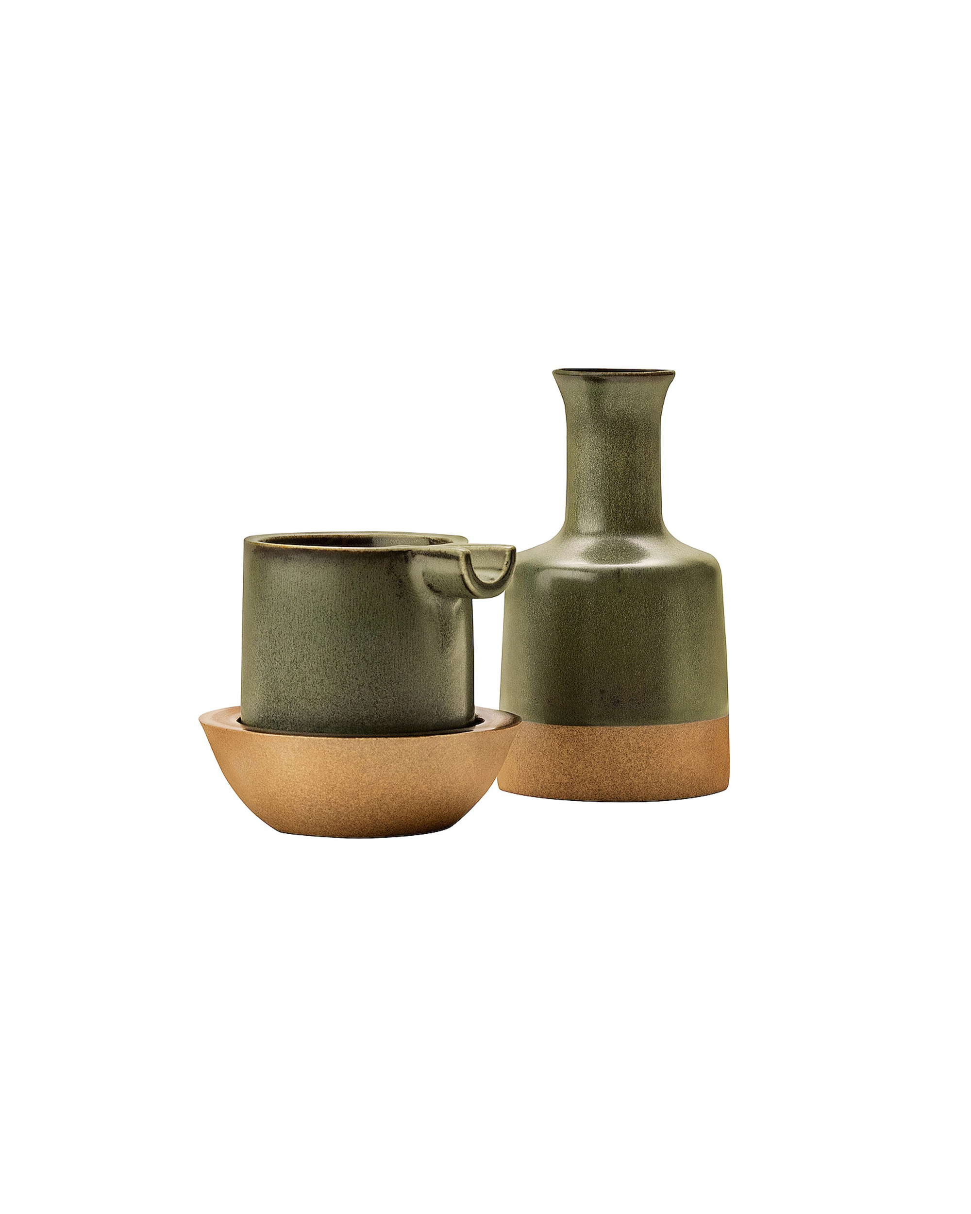 Ashtray Set - Moss - Green