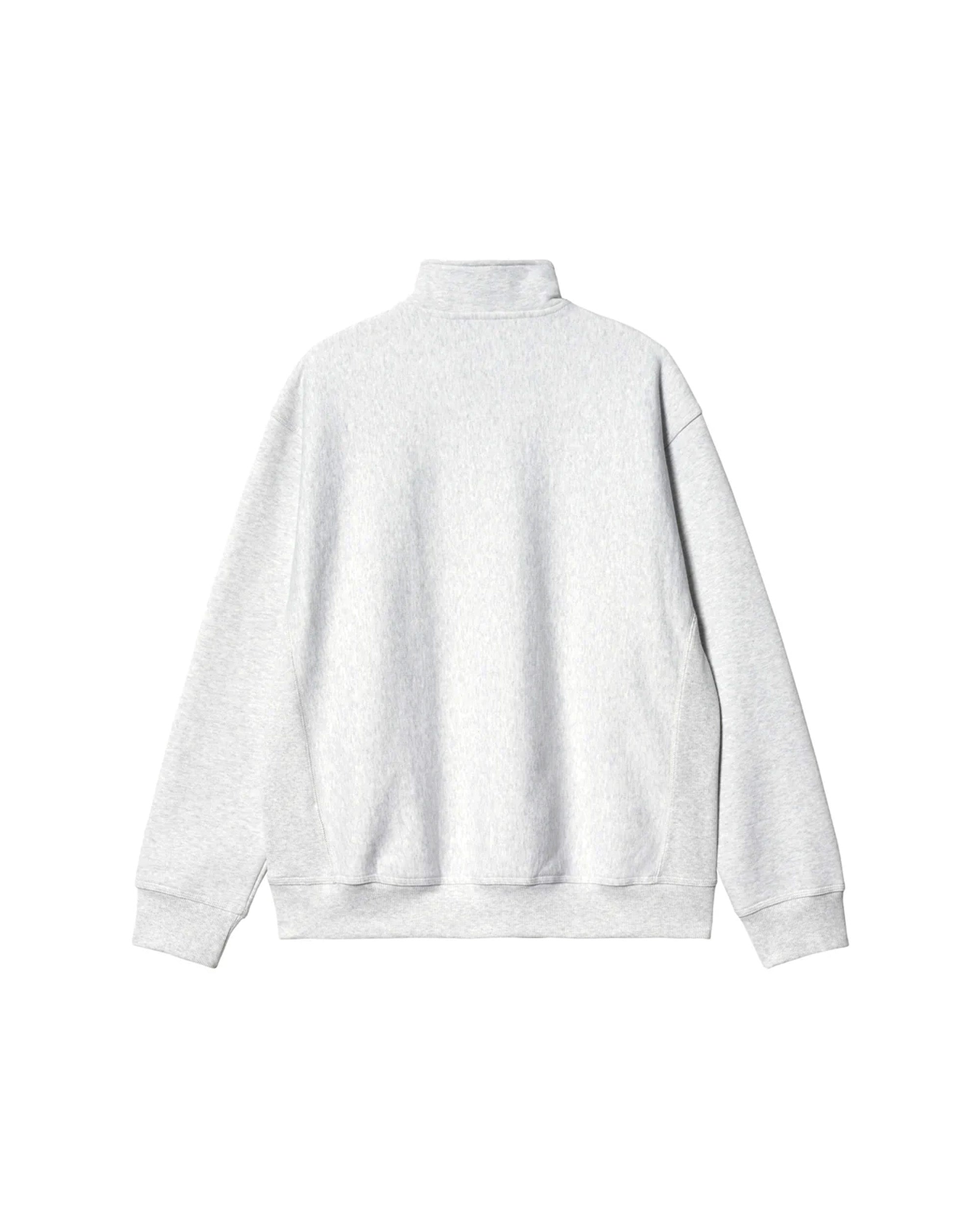 Half Zip American Script Sweat - Ash Heather
