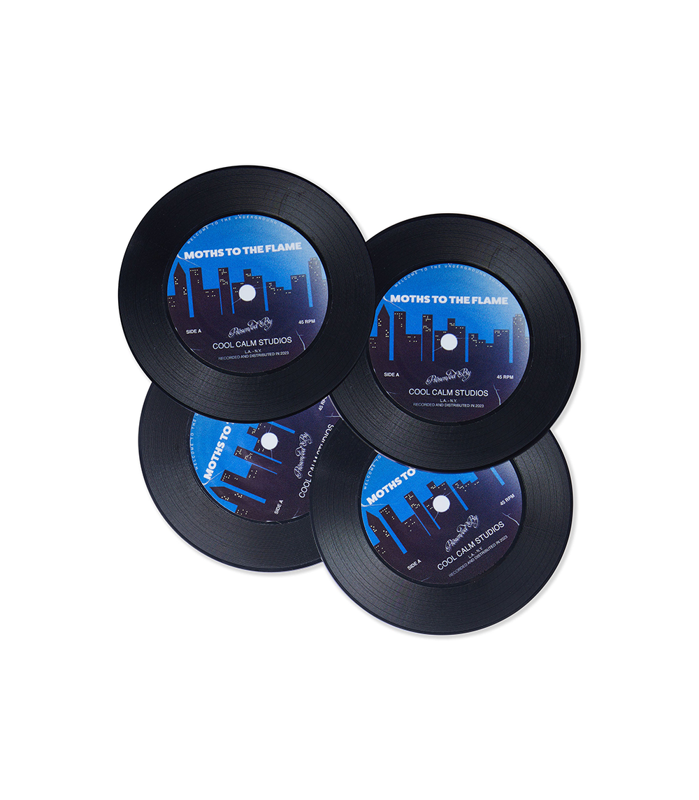 Subtle Sounds Vinyl Coaster Set - 4 Pack