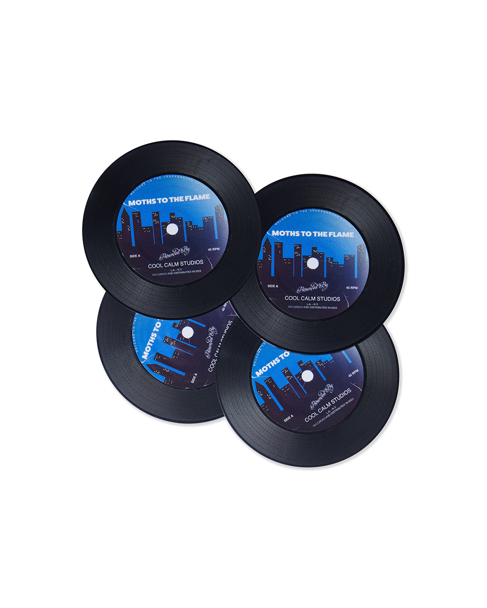 Subtle Sounds Vinyl Coaster Set - 4 Pack
