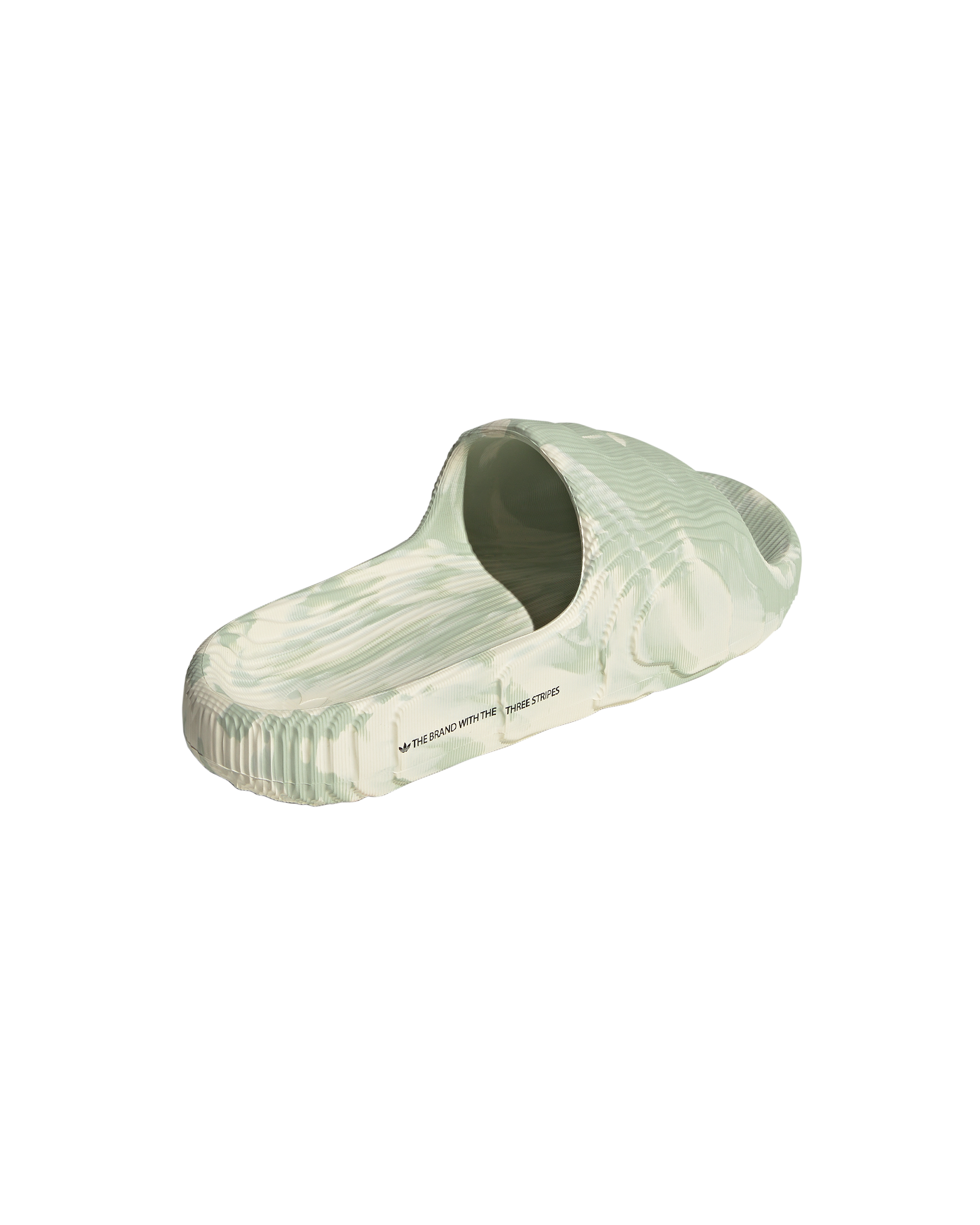 Green and white adidas slides online