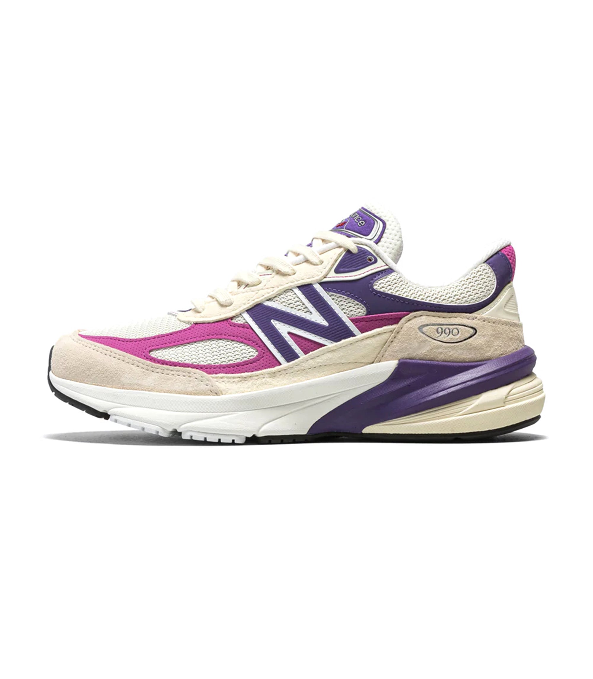 Made in USA 990v6 - Limestone / Magenta