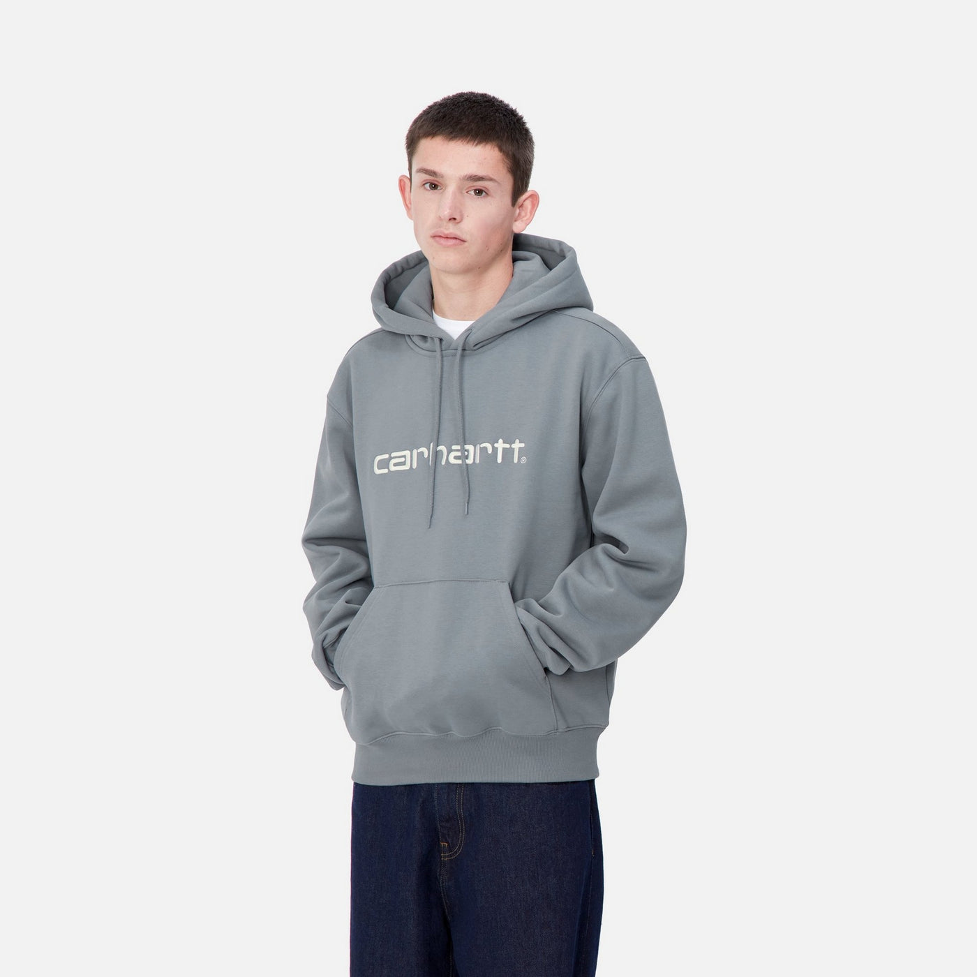 Hooded Carhartt Sweat - Dove Grey / Wax