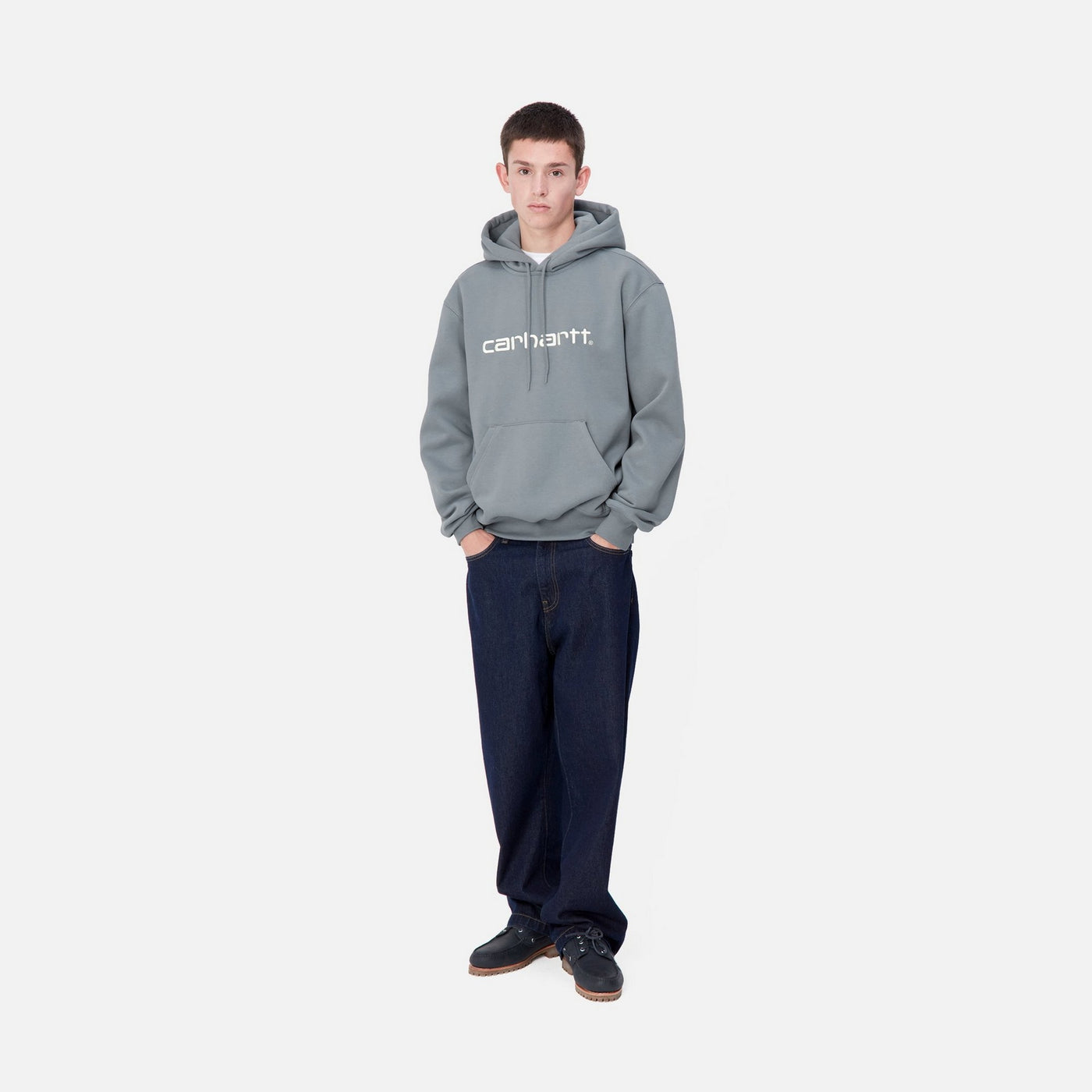 Hooded Carhartt Sweat - Dove Grey / Wax