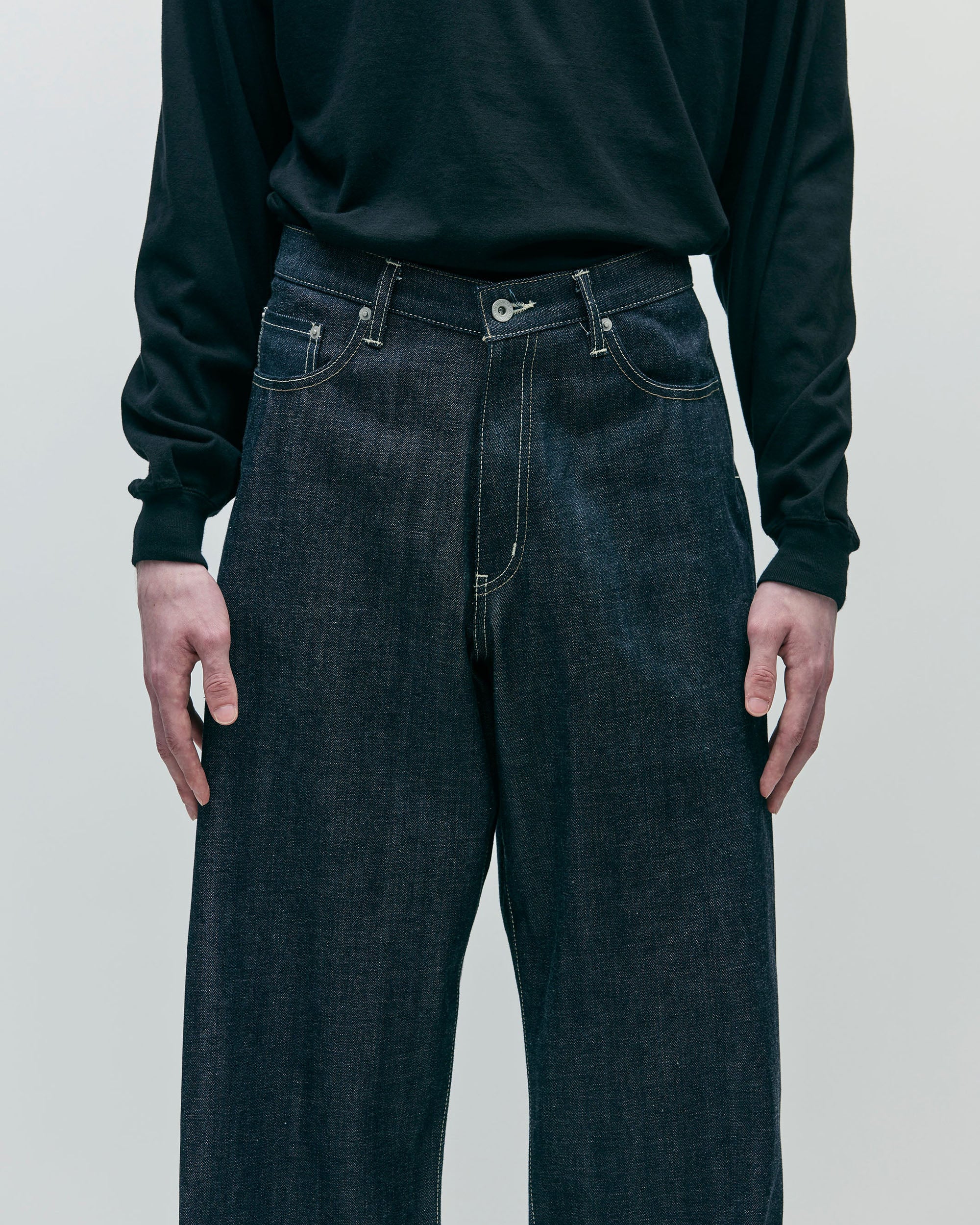 Rigid Denim DP Wide Pants - Indigo