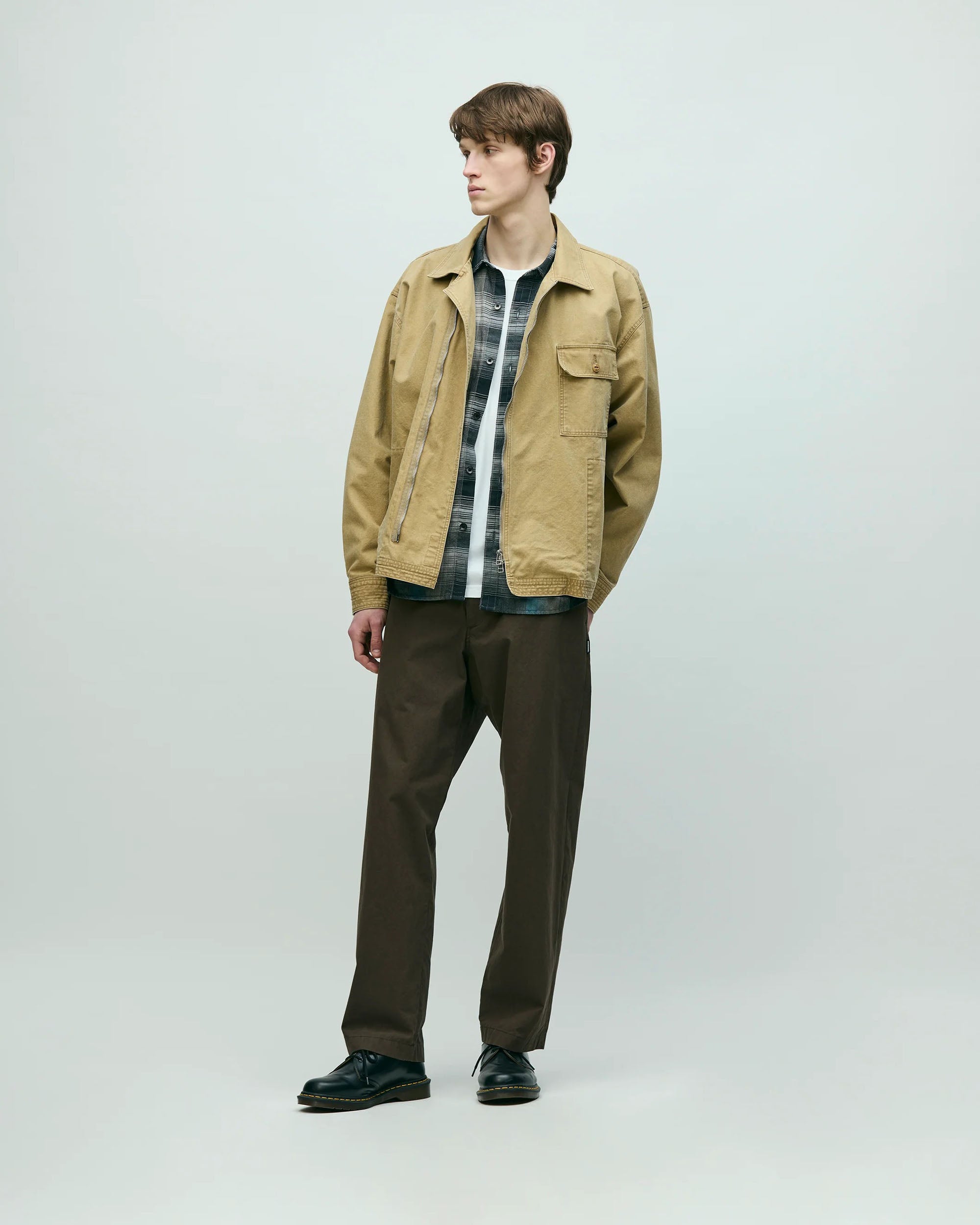 Neighborhood Zip Field LS Shirt - Black - Long Sleeve Field Shirt