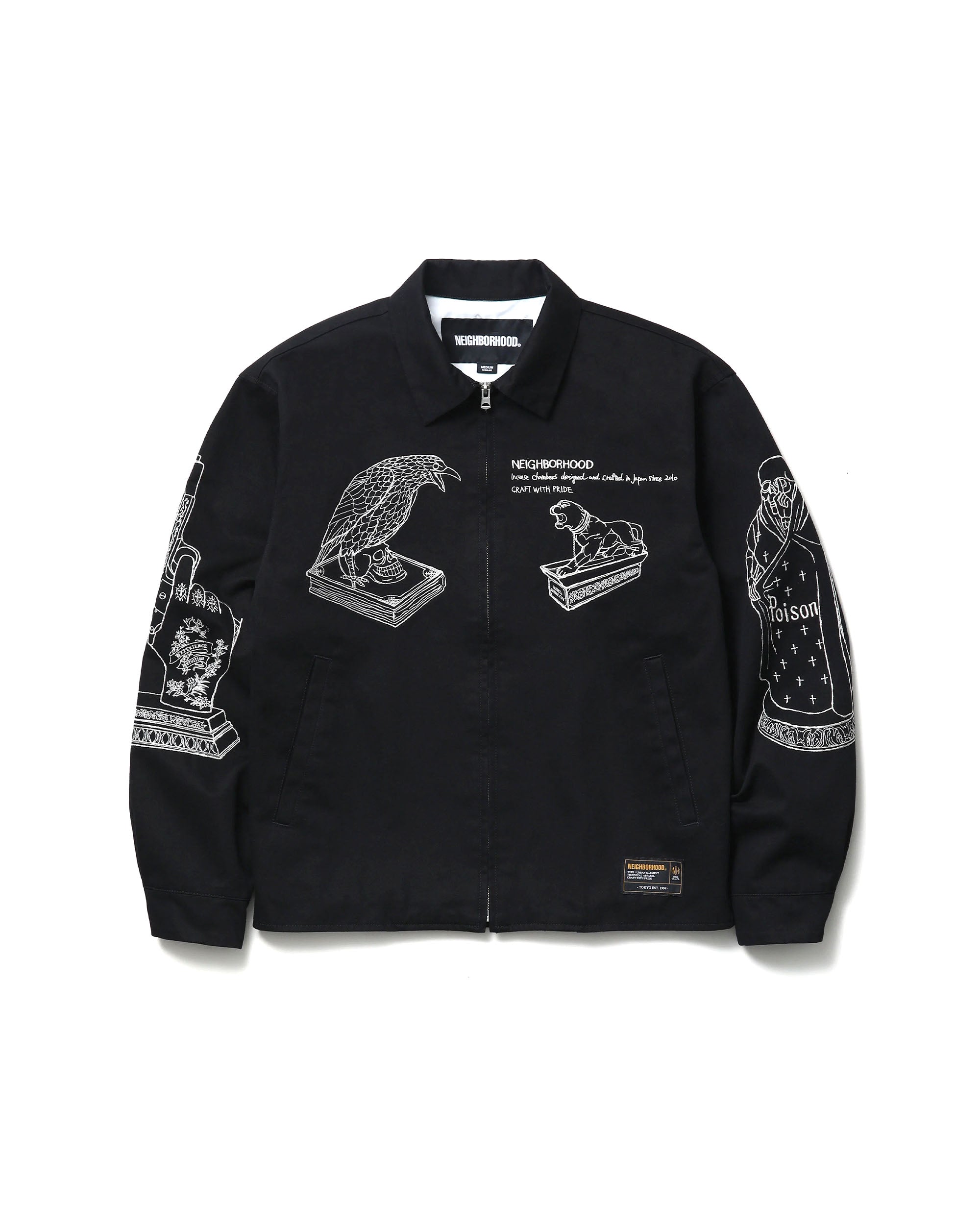 新品 M 未使用 NEIGHBORHOOD SOUVENIR JACKET 黒 Neighborhood Souvenir Jacket - Black - Japanese Americana Souvenir