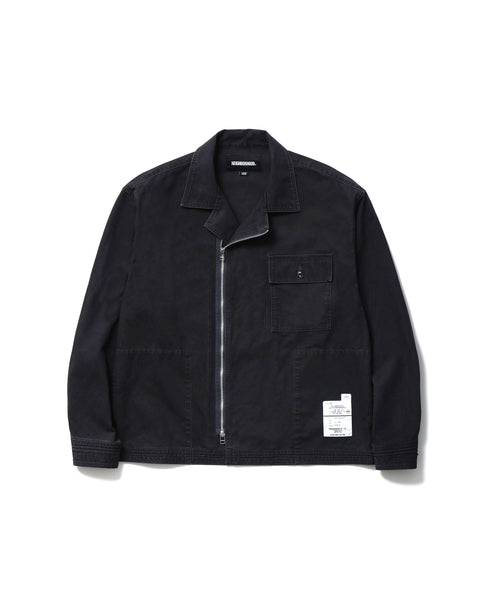 Neighborhood Zip Field LS Shirt - Black - Long Sleeve Field Shirt