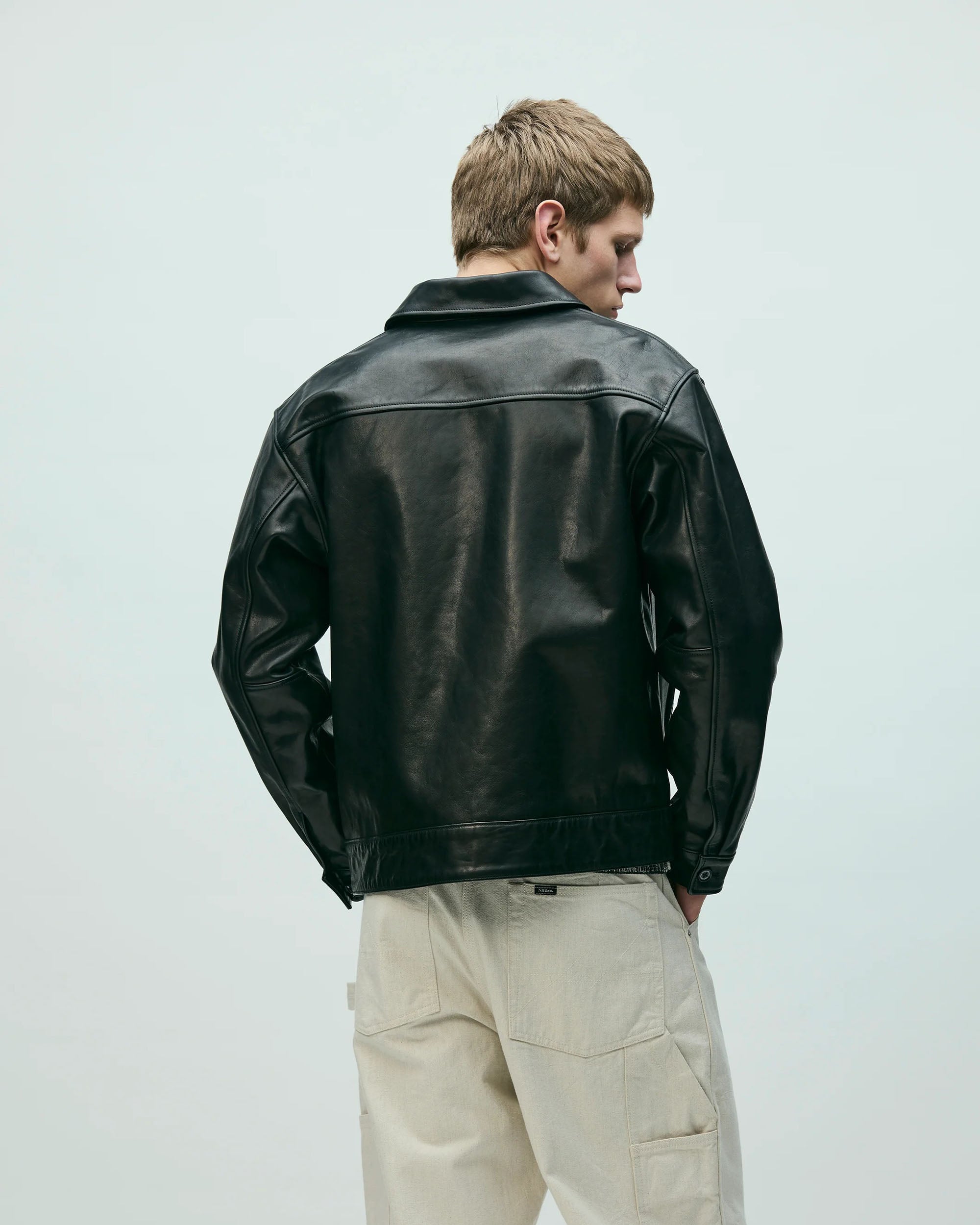 Leather Sports Jacket - Black