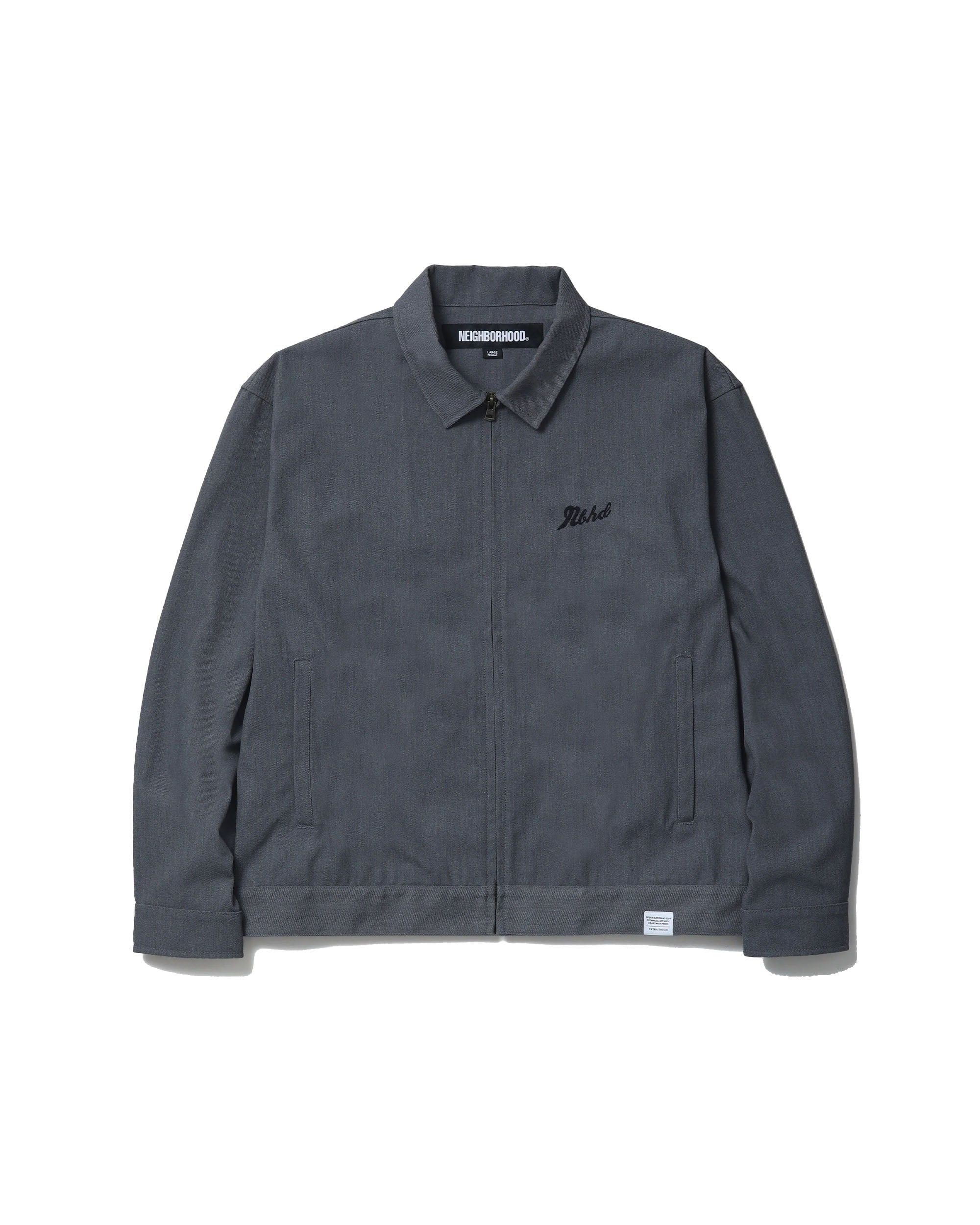 Zip Work Jacket - Grey