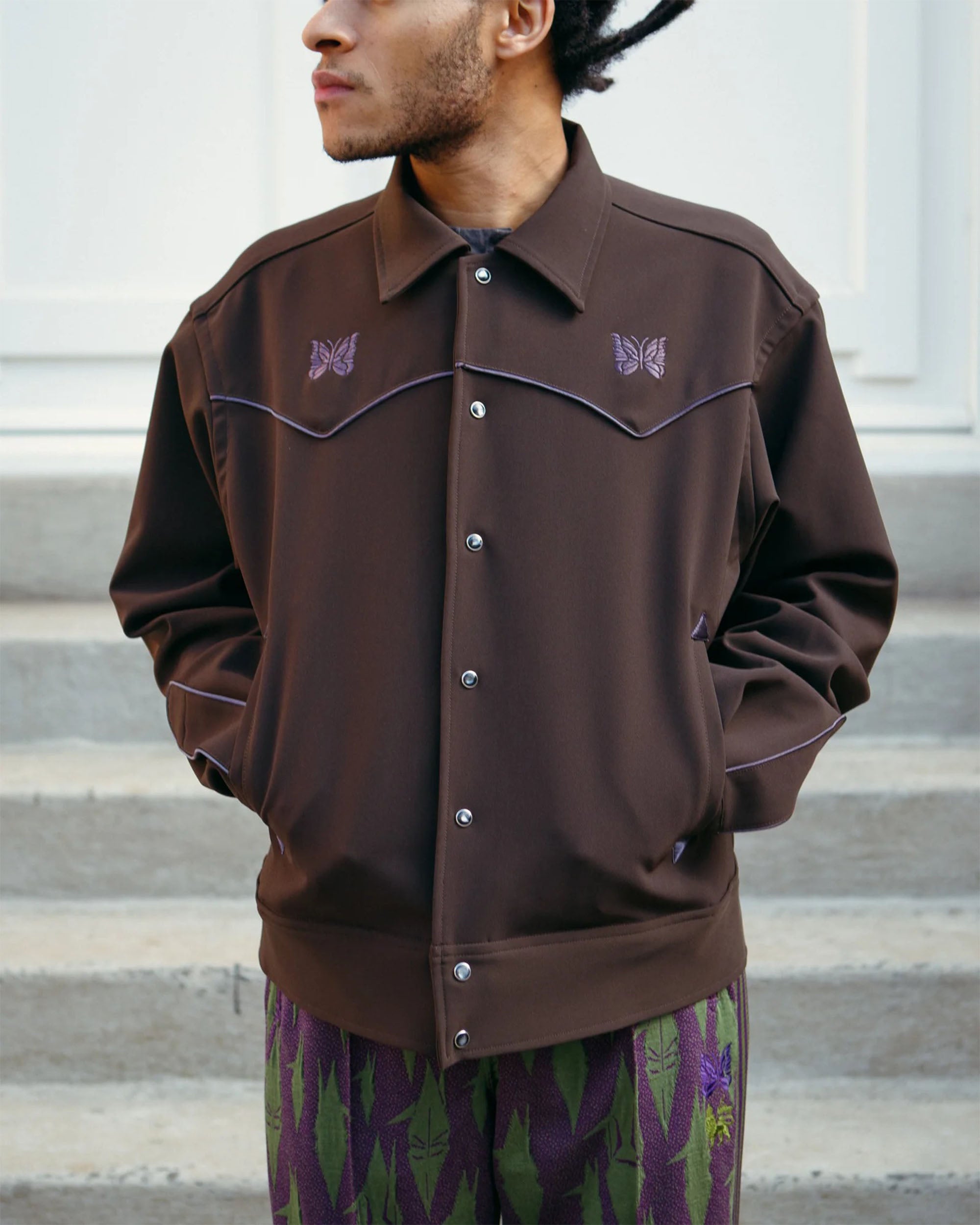 Piping Cowboy Jacket - Brown