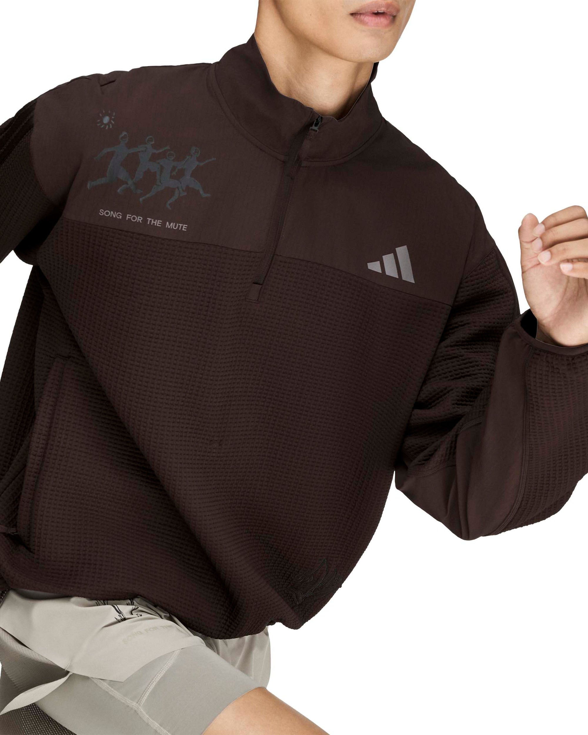 Song For The Mute Running Track Top - Auburn Coffee