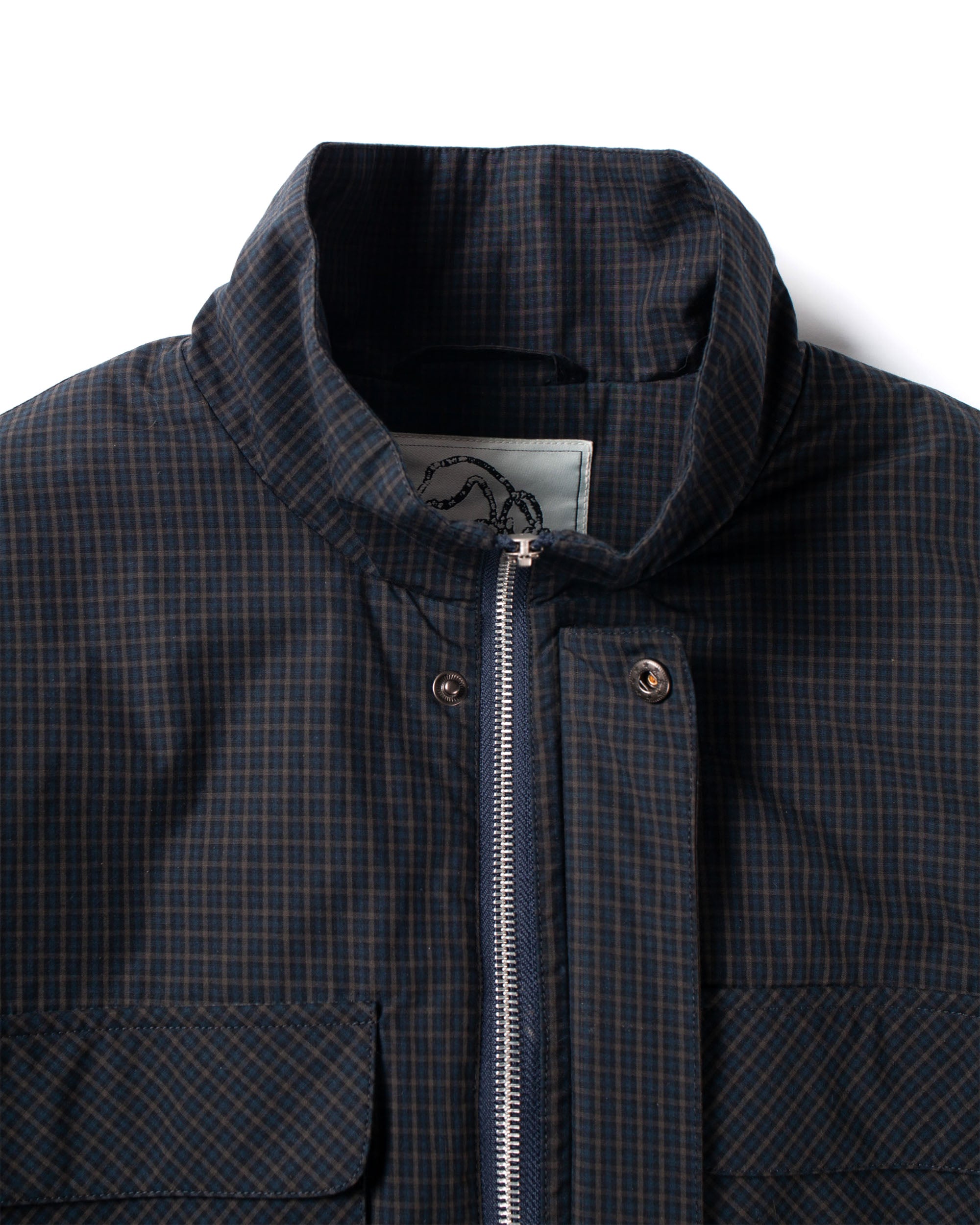 Taki Checkered Jacket - Navy