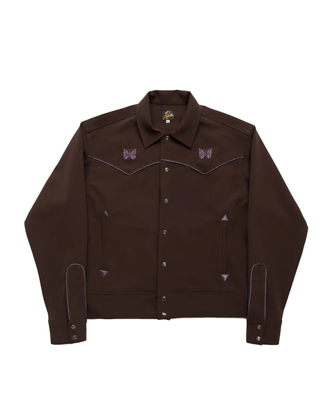 ジャケット・アウター NEEDLES Piping Cowboy Jacket Brown M Needles Piping Cowboy Jacket Double Cloth Brown – LESS 17