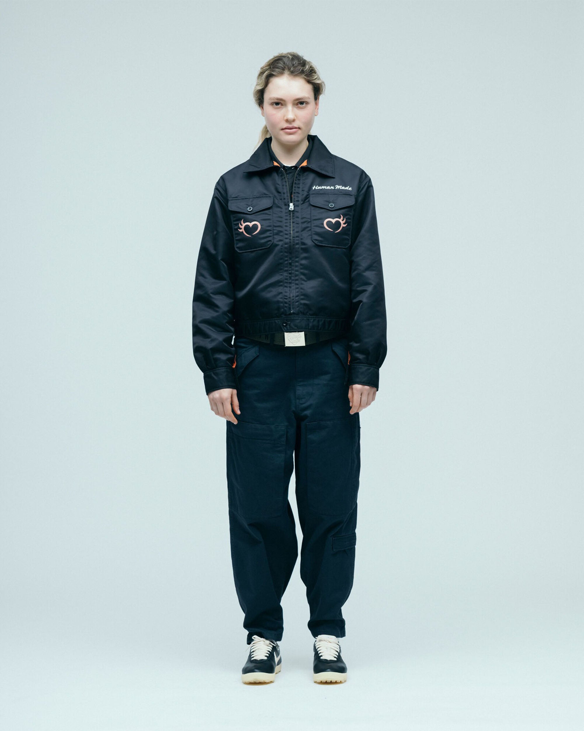 Black Souvenir Jacket | Embroidered Nylon Twill Zip-Up – HIGHS AND Black Souvenir Jacket | Embroidered Nylon Twill Zip-Up – HIGHS AND