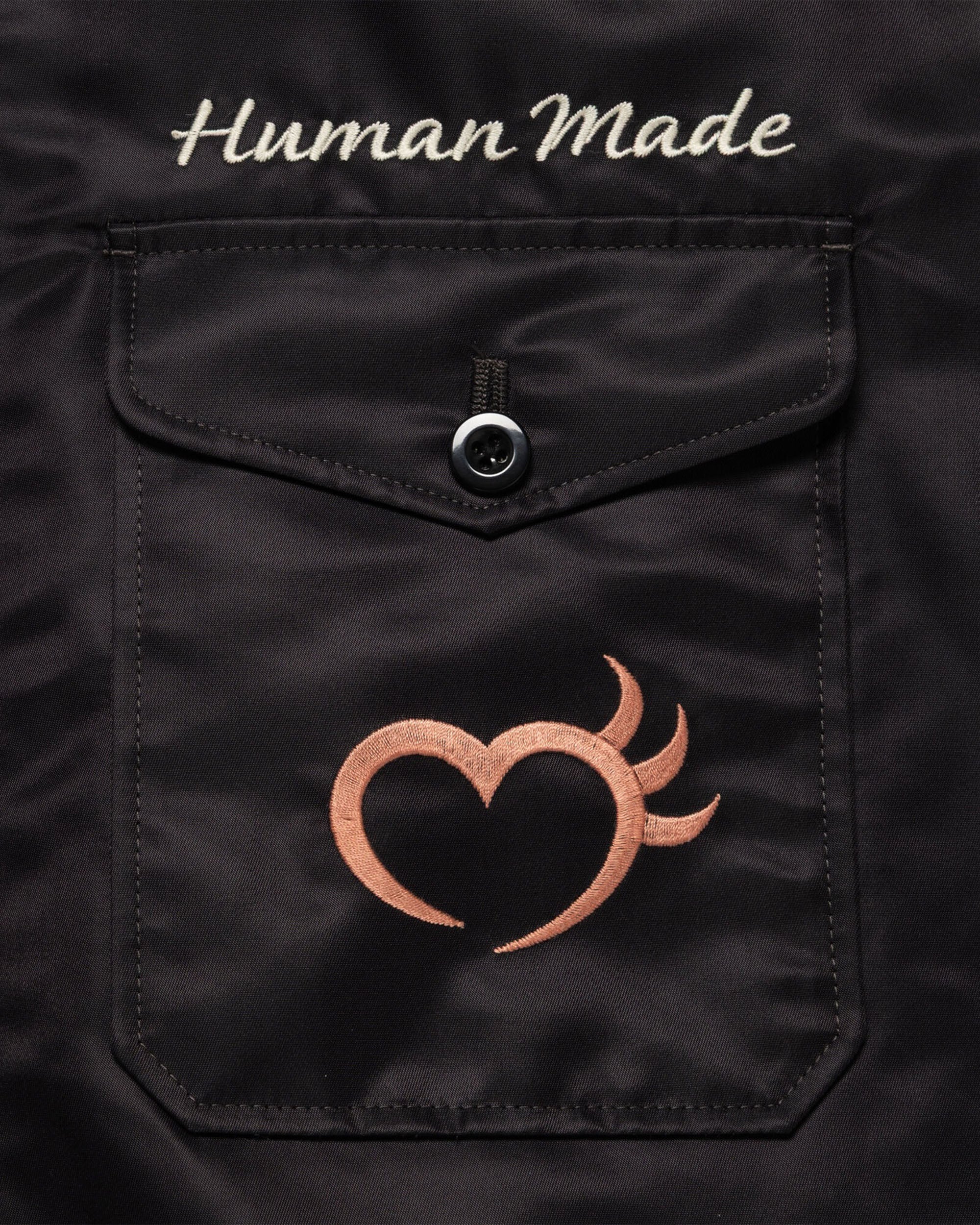 Black Souvenir Jacket | Embroidered Nylon Twill Zip-Up – HIGHS AND
