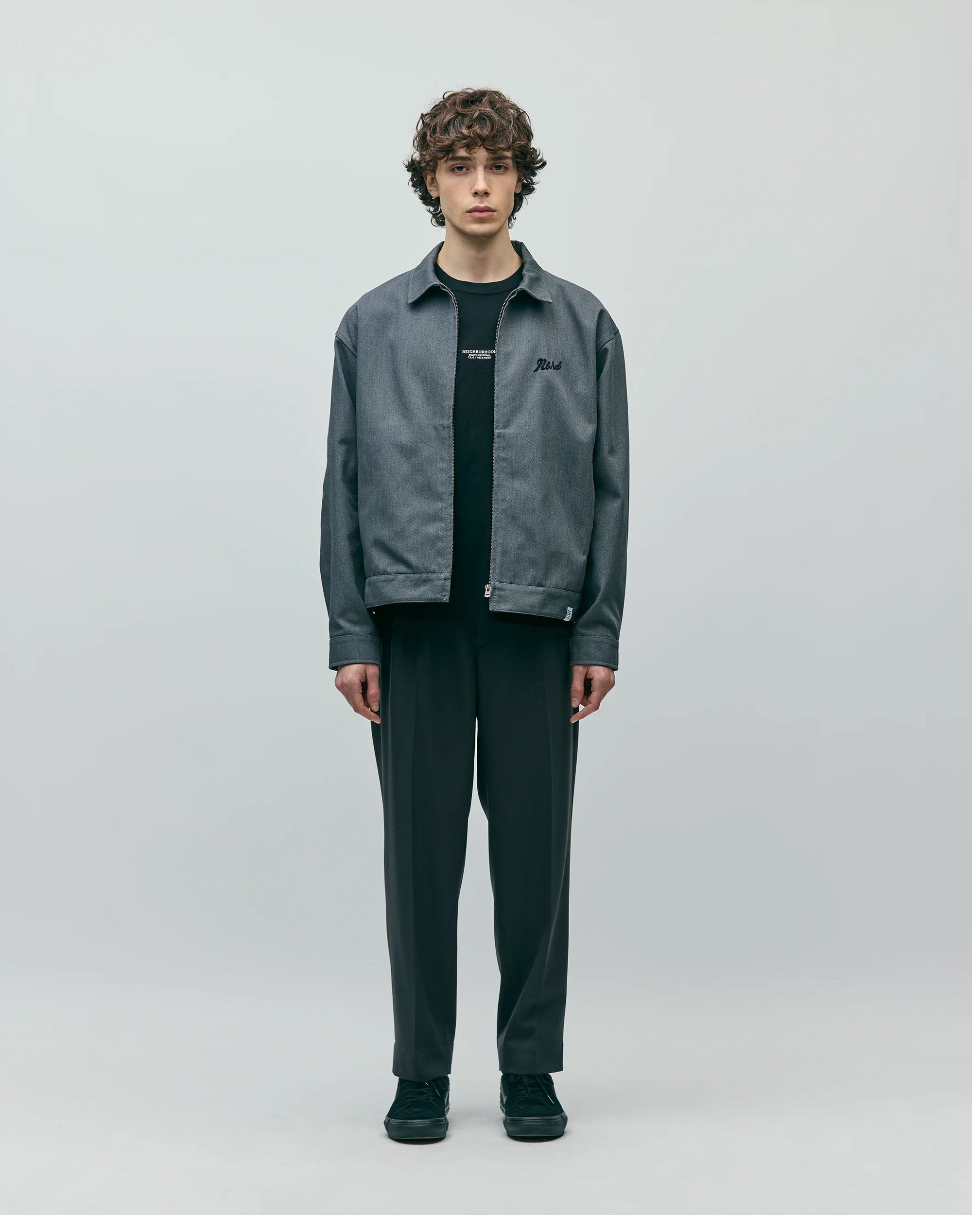 Zip Work Jacket - Grey