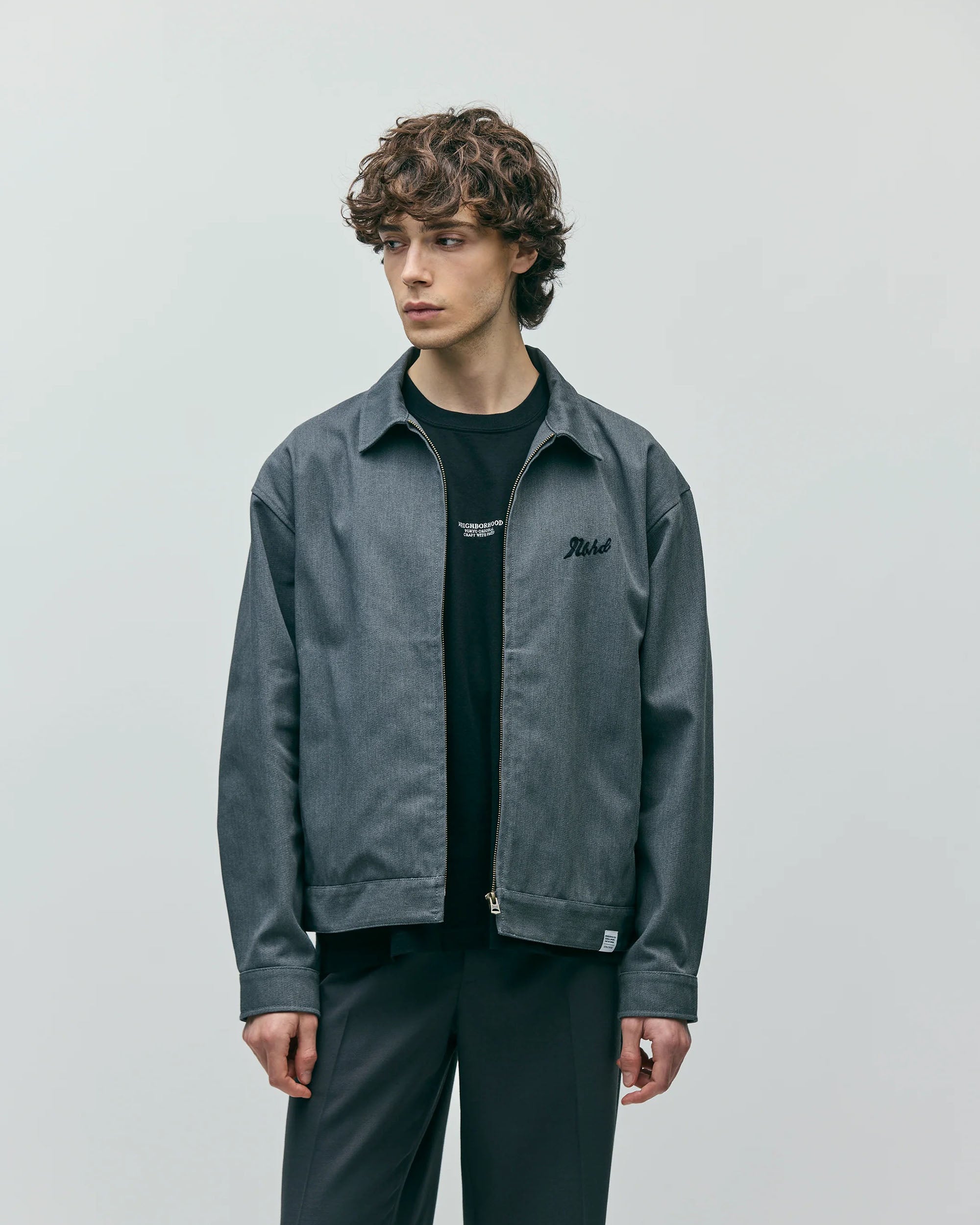 Zip Work Jacket - Grey