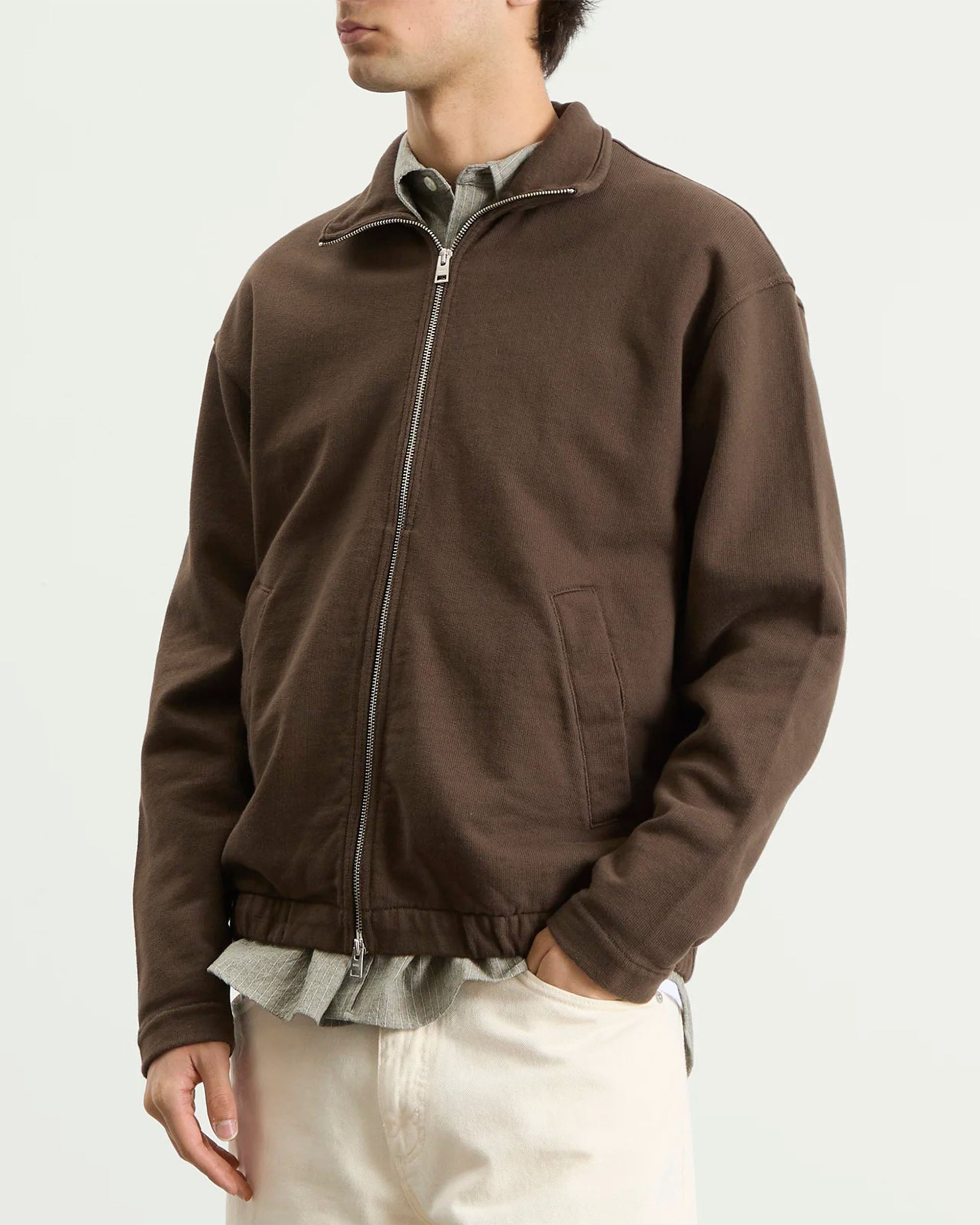 Hornidal Loopback Track Jacket - Delicioso Brown