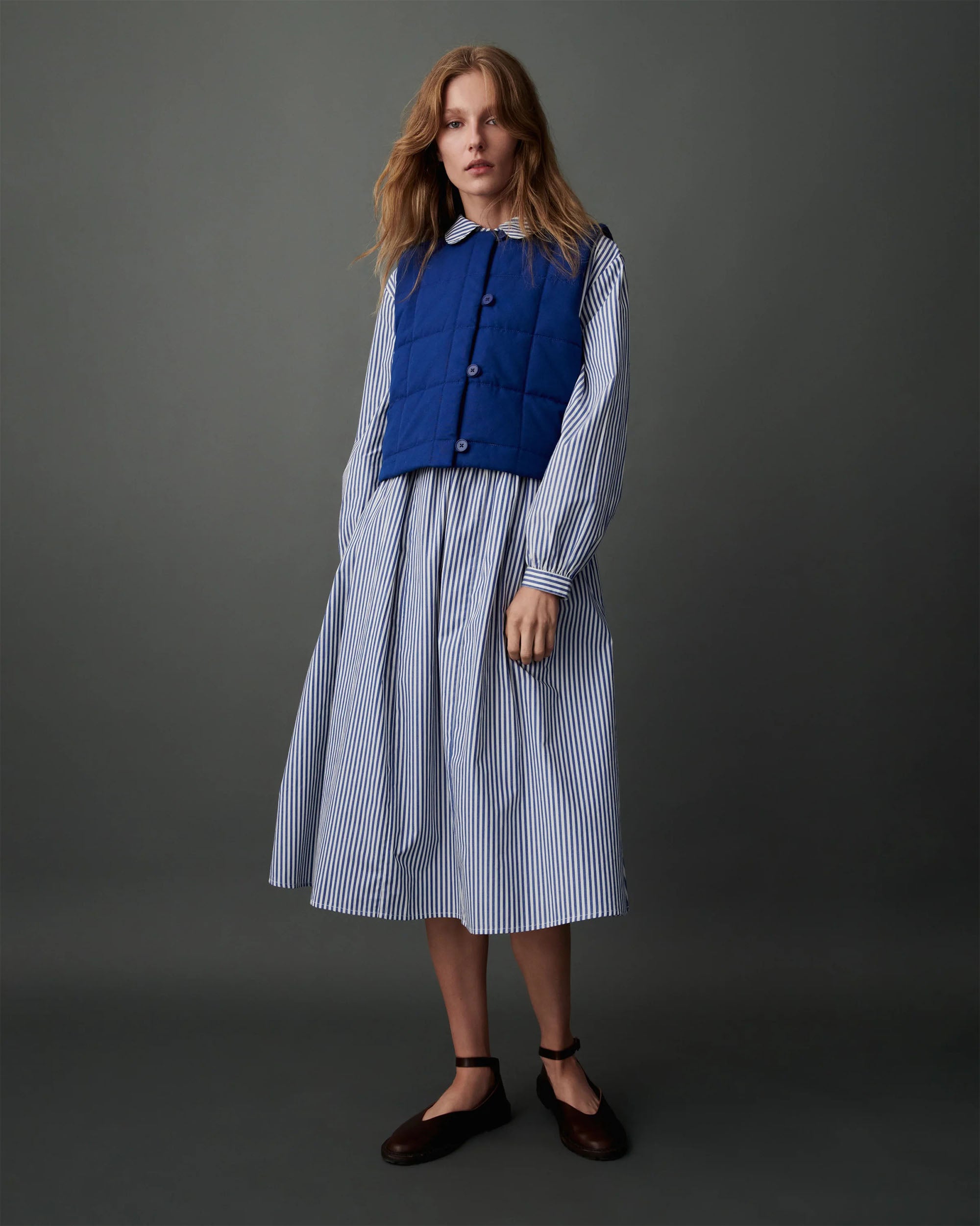 Sonnet Dress - Workwear Stripe