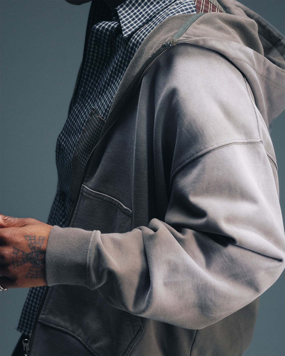 Fade Zip Hoodie - Olive