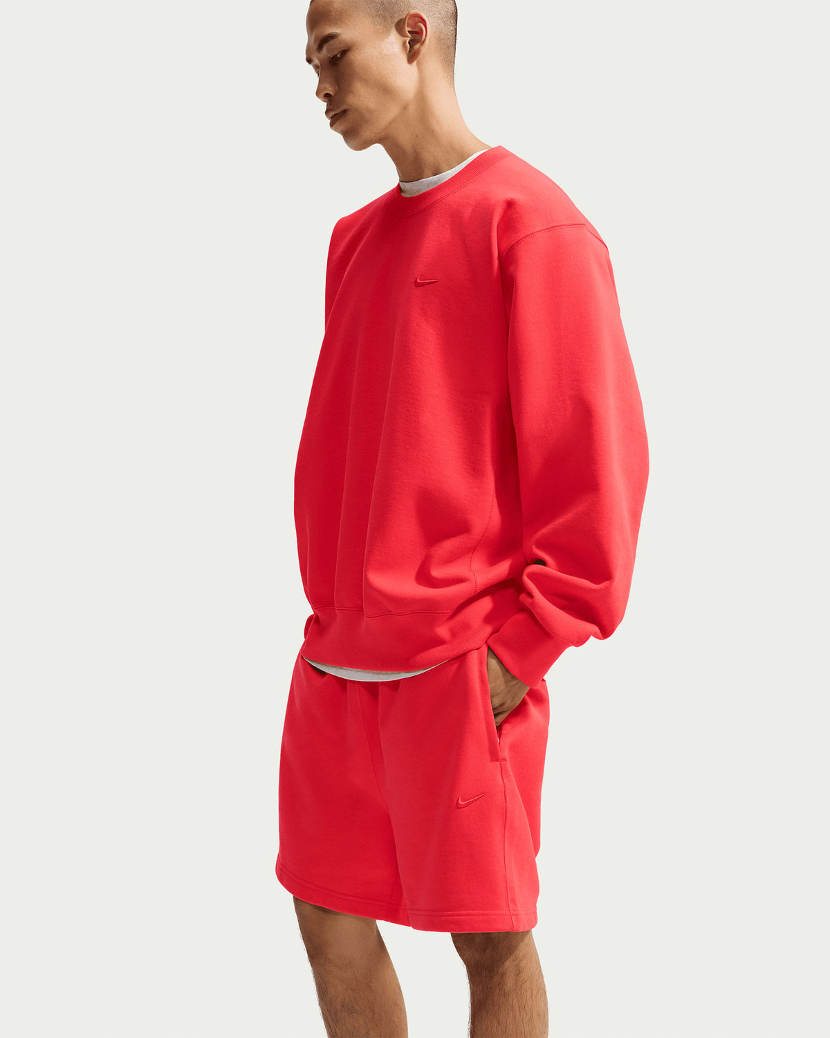 NRG NK 560 Fleece Short - Light Crimson
