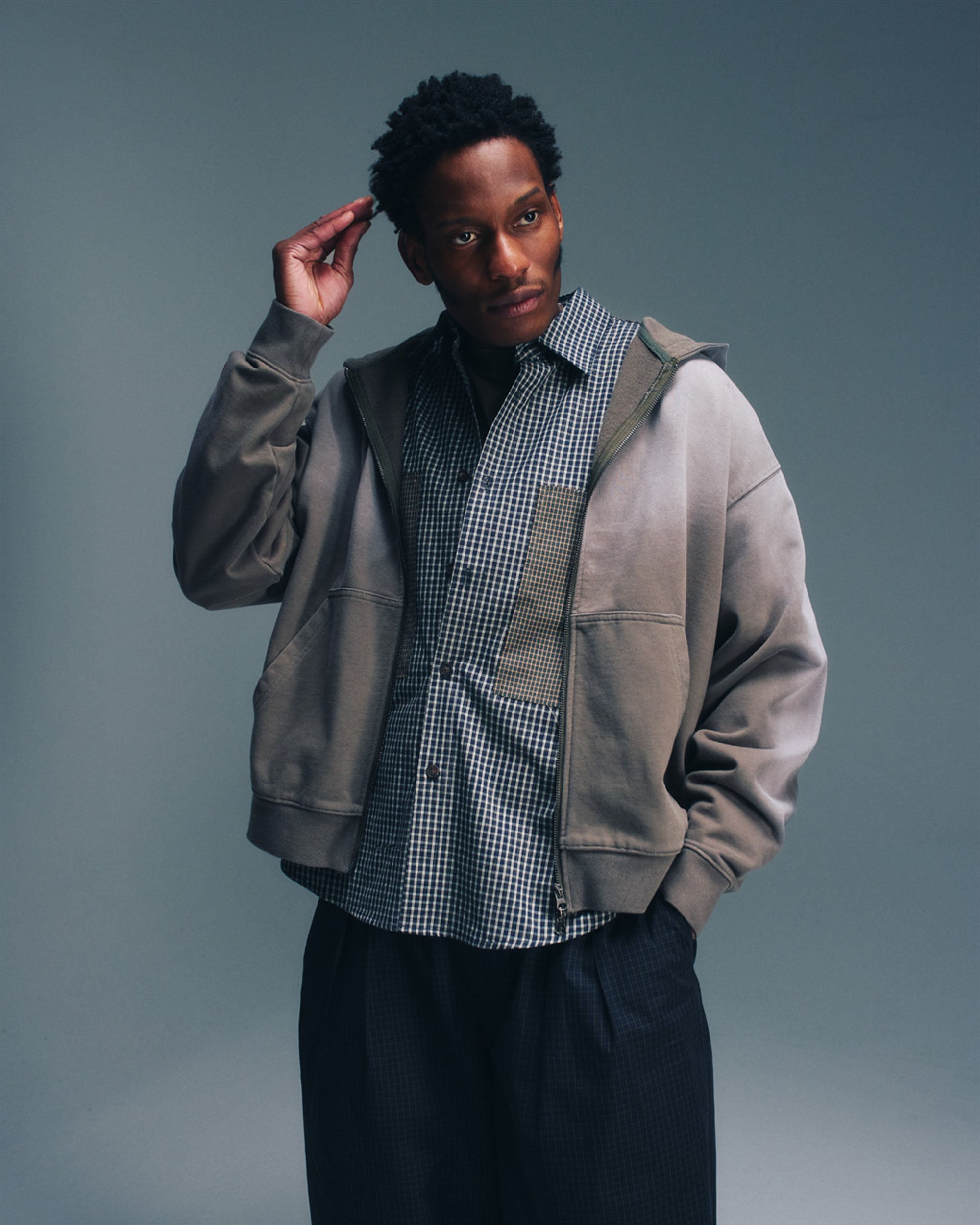 Fade Zip Hoodie - Olive