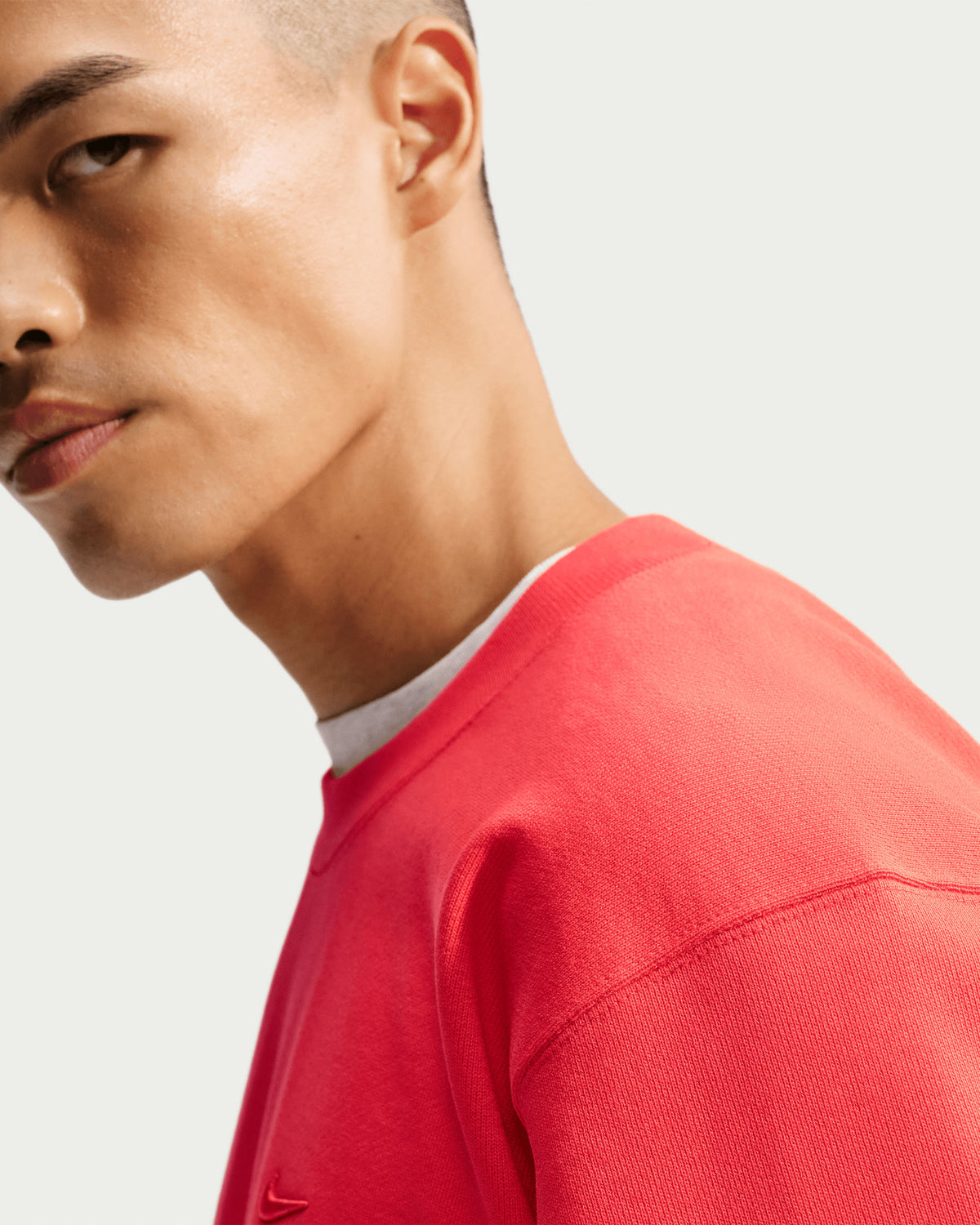 NRG NK 560 Fleece Crew - Light Crimson