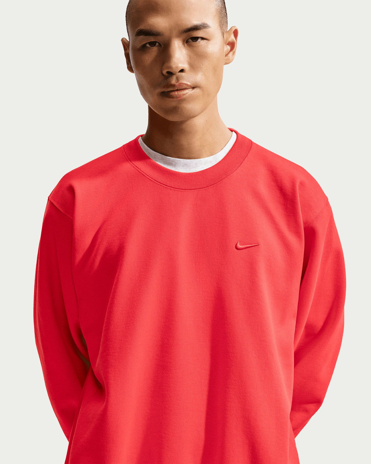 NRG NK 560 Fleece Crew - Light Crimson