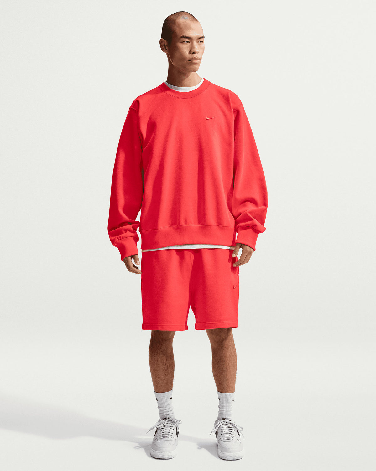 NRG NK 560 Fleece Crew - Light Crimson