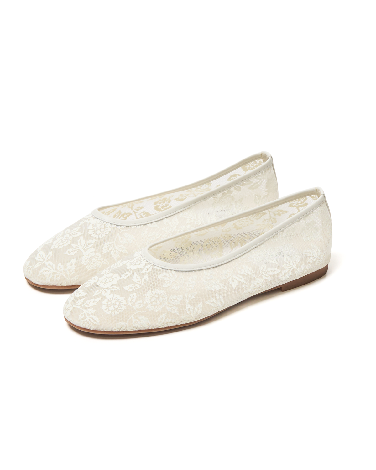 Lace Flats - White
