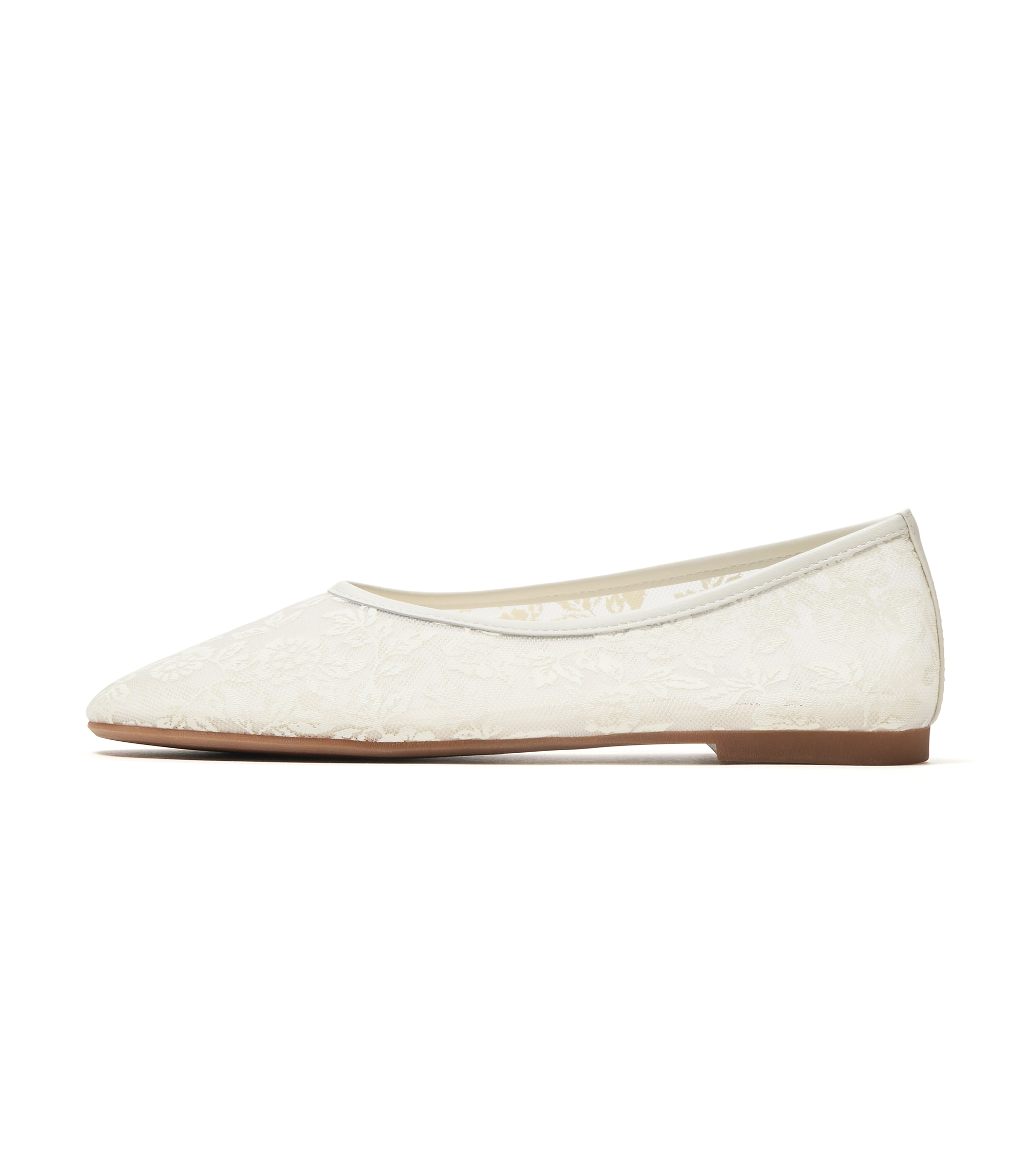 Lace Flats - White