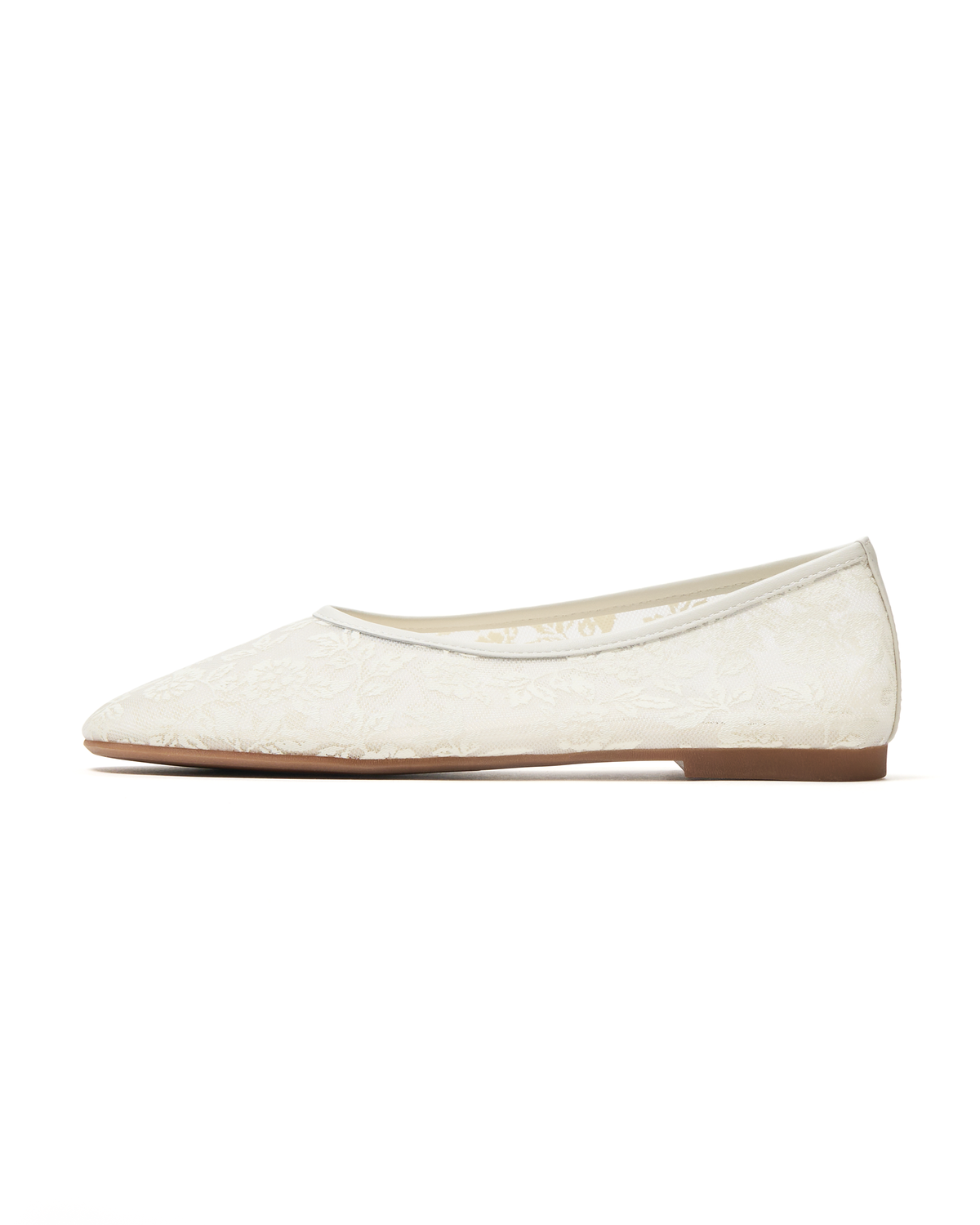 Lace Flats - White
