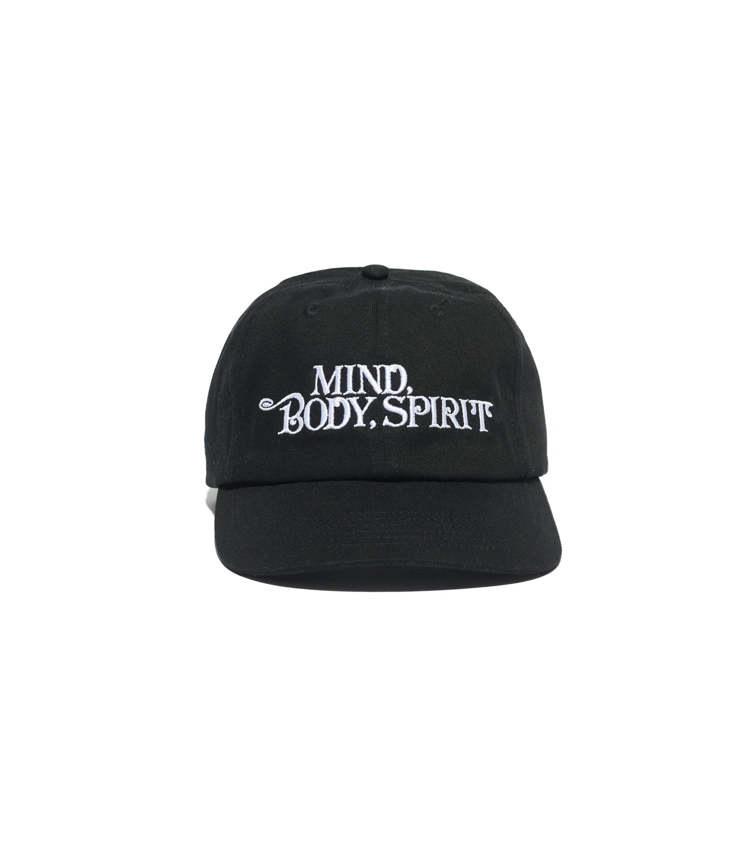 Embroidered Mind Body 5 Panel Hat - Black